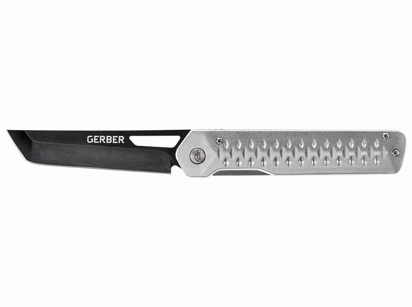 Gerber Składany nóż kieszonkowy z klipsem kieszonkowym, długość ostrza: 8,8 cm, Ayako Folding Pocket, srebrny/czarny, stal nierdzewna, 30-001667