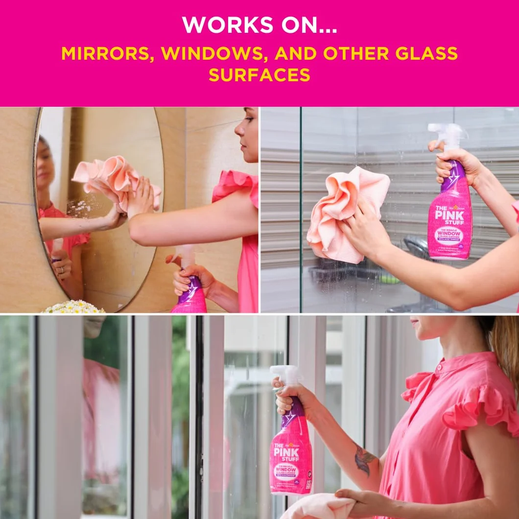 Środek do czyszczenia | okna i szyby | THE PINK STUFF | Glass Rose | Pojemność 750 ml |