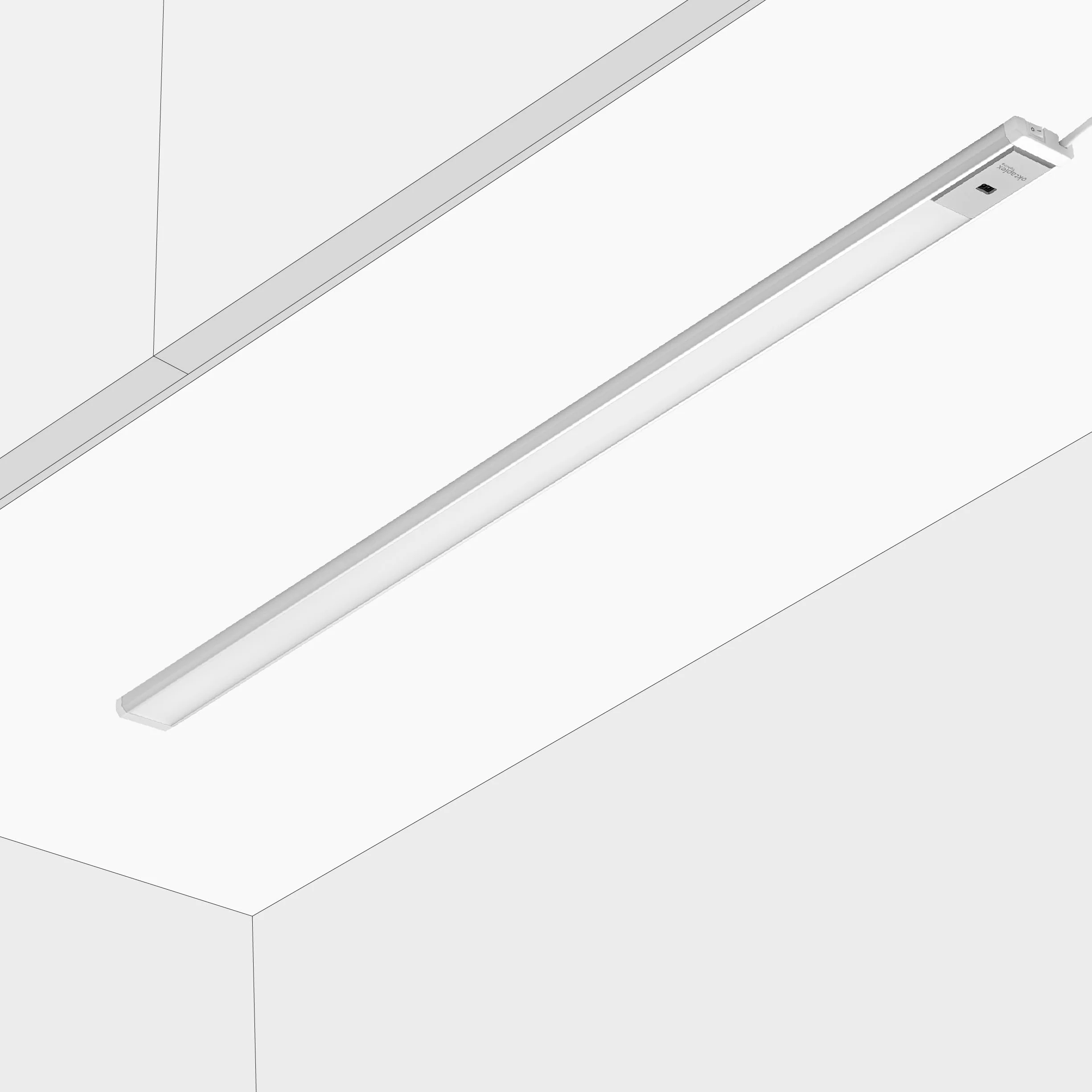 Oktaplex Riva oświetlenie szafki kuchenne LED 90cm 730lm 10W ściemniania ciepła biel srebrny