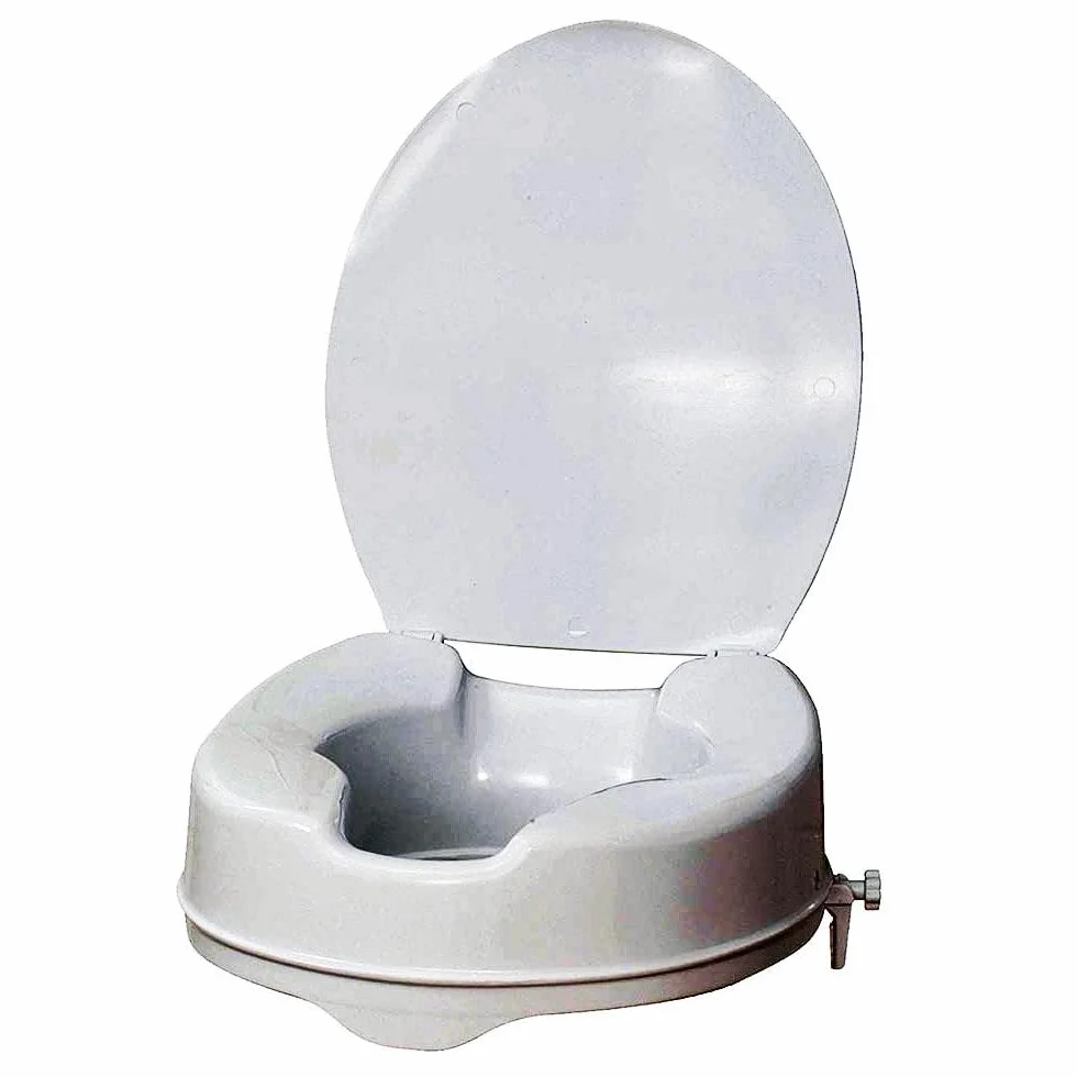 Kibath 143834 podwyższenie deski sedesowej, białe, w zestawie adapter do mocowania na toalecie i stabilność do 150 kg, błyszczący chrom