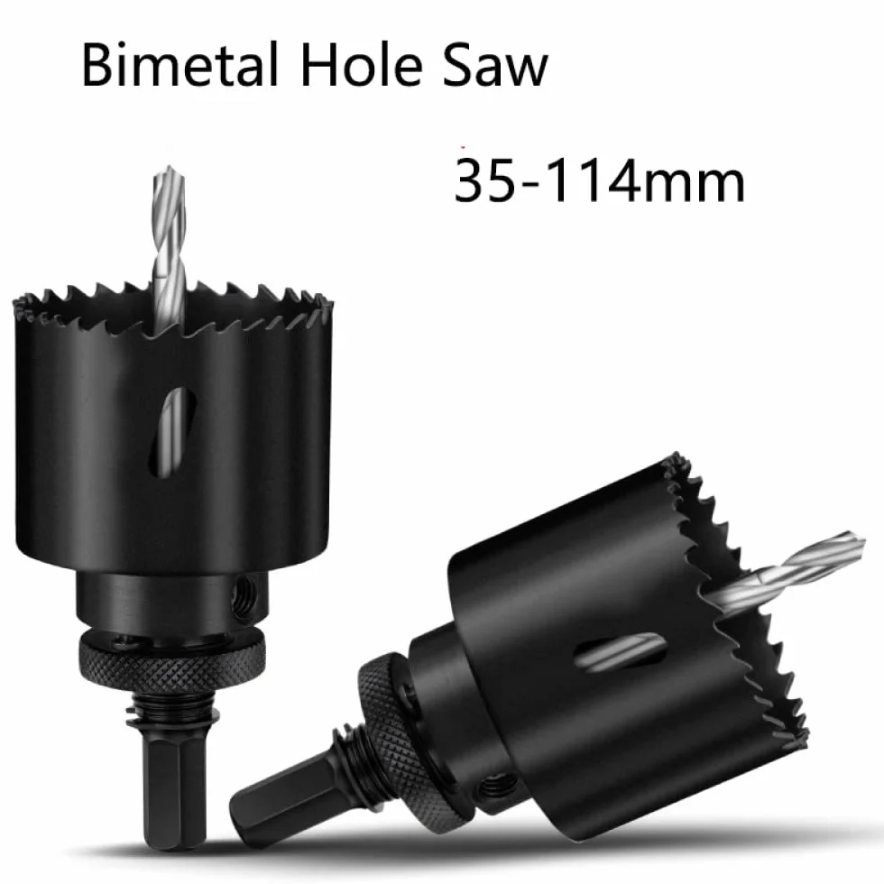 Otwornica 1 sztuk 35-114mm Bi-Metal M42 otwornice Bit do obróbki drewna żelazo ze stali nierdzewnej plastikowy zestaw do cięcia aluminium, b