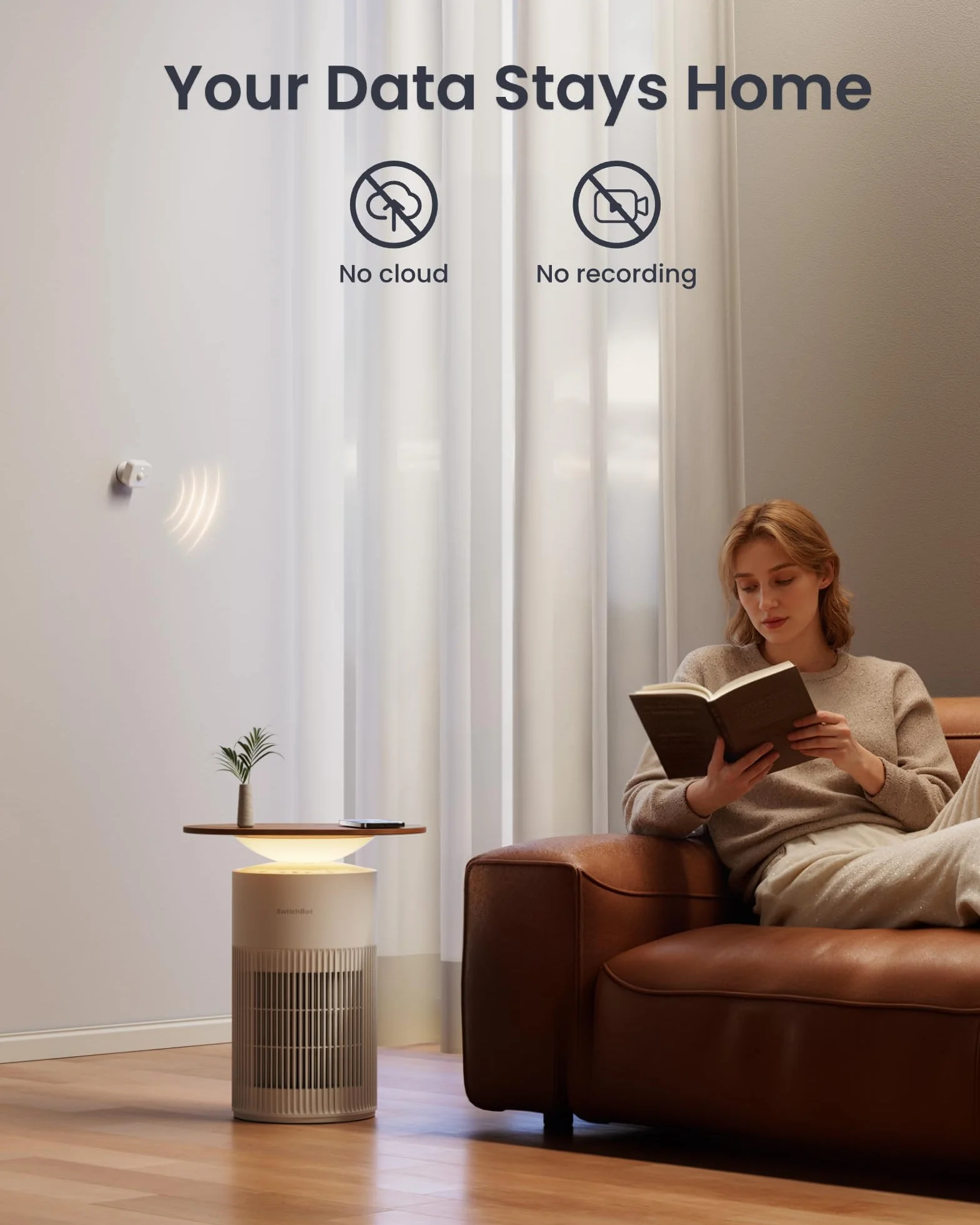 SwitchBot Inteligentny radarowy czujnik ruchu mmWave, czujnik obecności Bluetooth z dynamicznym wykrywaniem, współpracuje z Alexa, HomeKit i Apple Home przez SwitchBot Hub, 2 lata pracy baterii