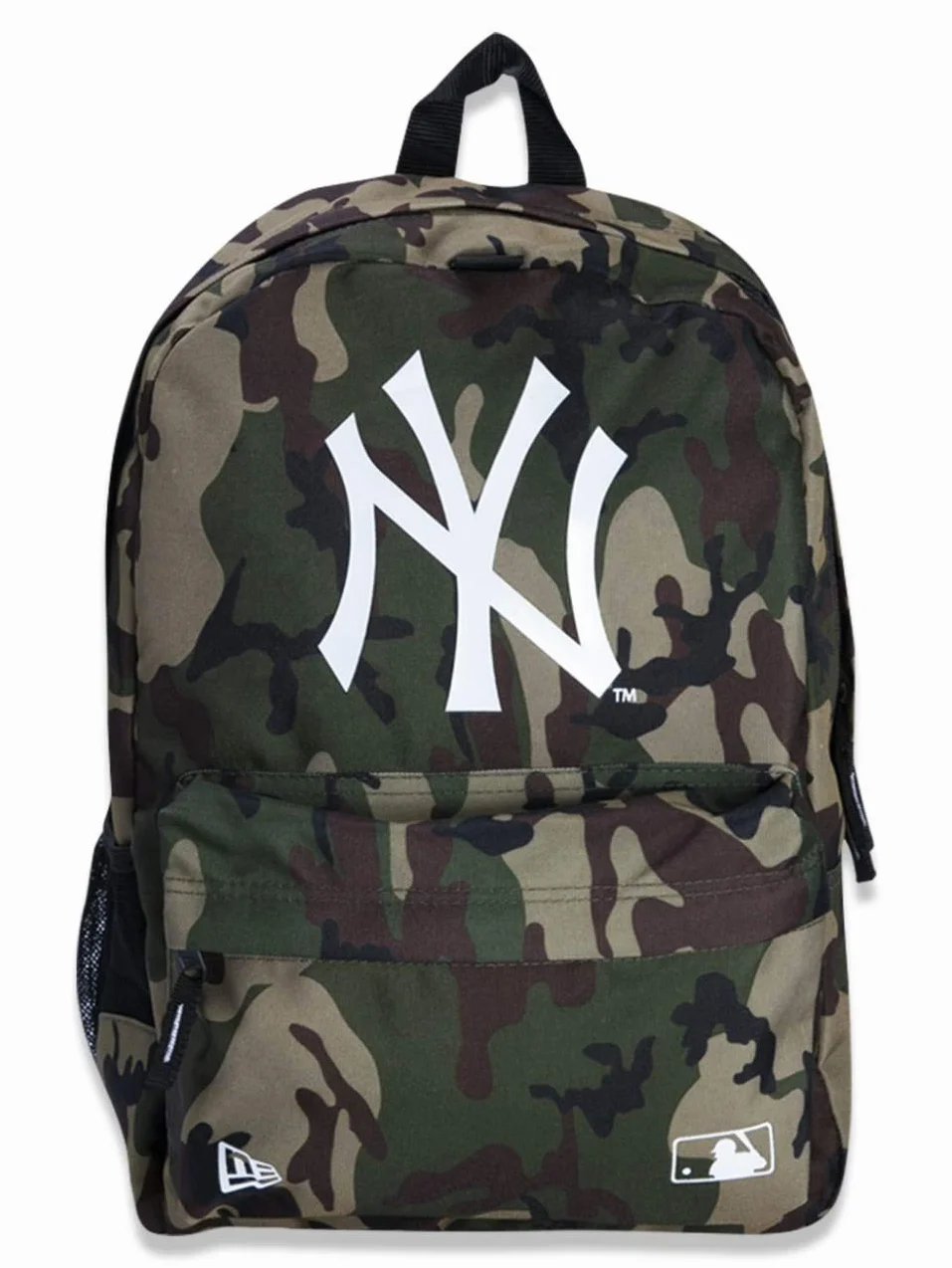 New Era Męski plecak MLB Stadium New York Yankees Woodland Camo, zielony M, jeden rozmiar, Zielony Med, rozmiar uniwersalny