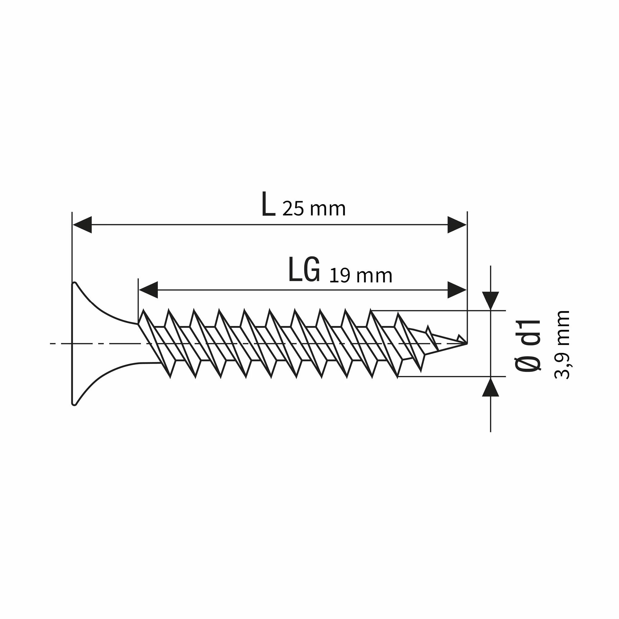 SPAX GIX-A 1091170390255 wkręty do szybkiego montażu 3,9 x 25 mm drobny gwint, 1000 sztuk, łeb trąbki, krzyżakowy H2, śruby do gipsowo-kartonowego kartonu, na metalowym stojaku