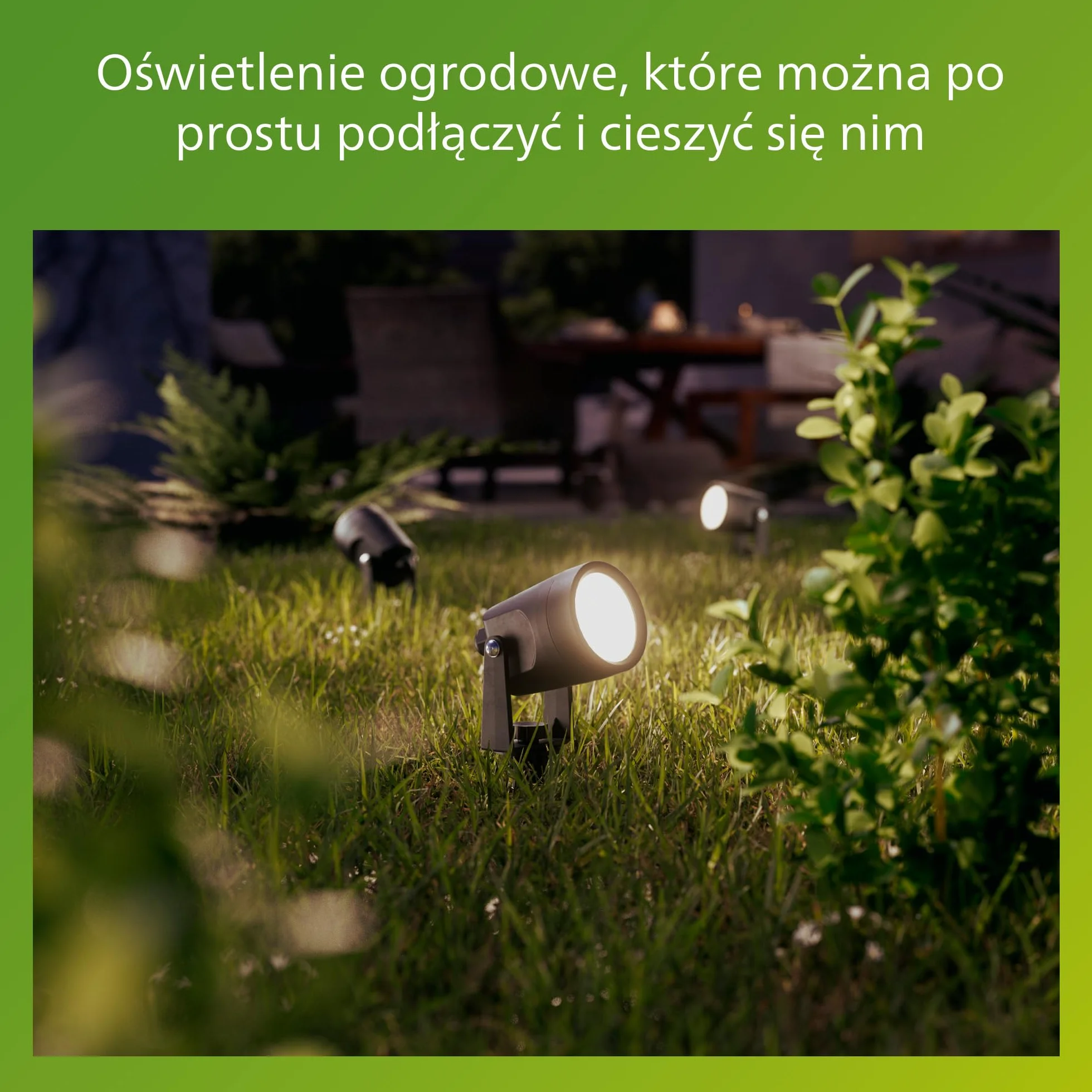 Philips Reuel Zewnętrzna Lampa Punktowa 24 V GardenLink Niskonapięciowa 2700 K 180 lm Czarna Zestaw Rozszerzeń
