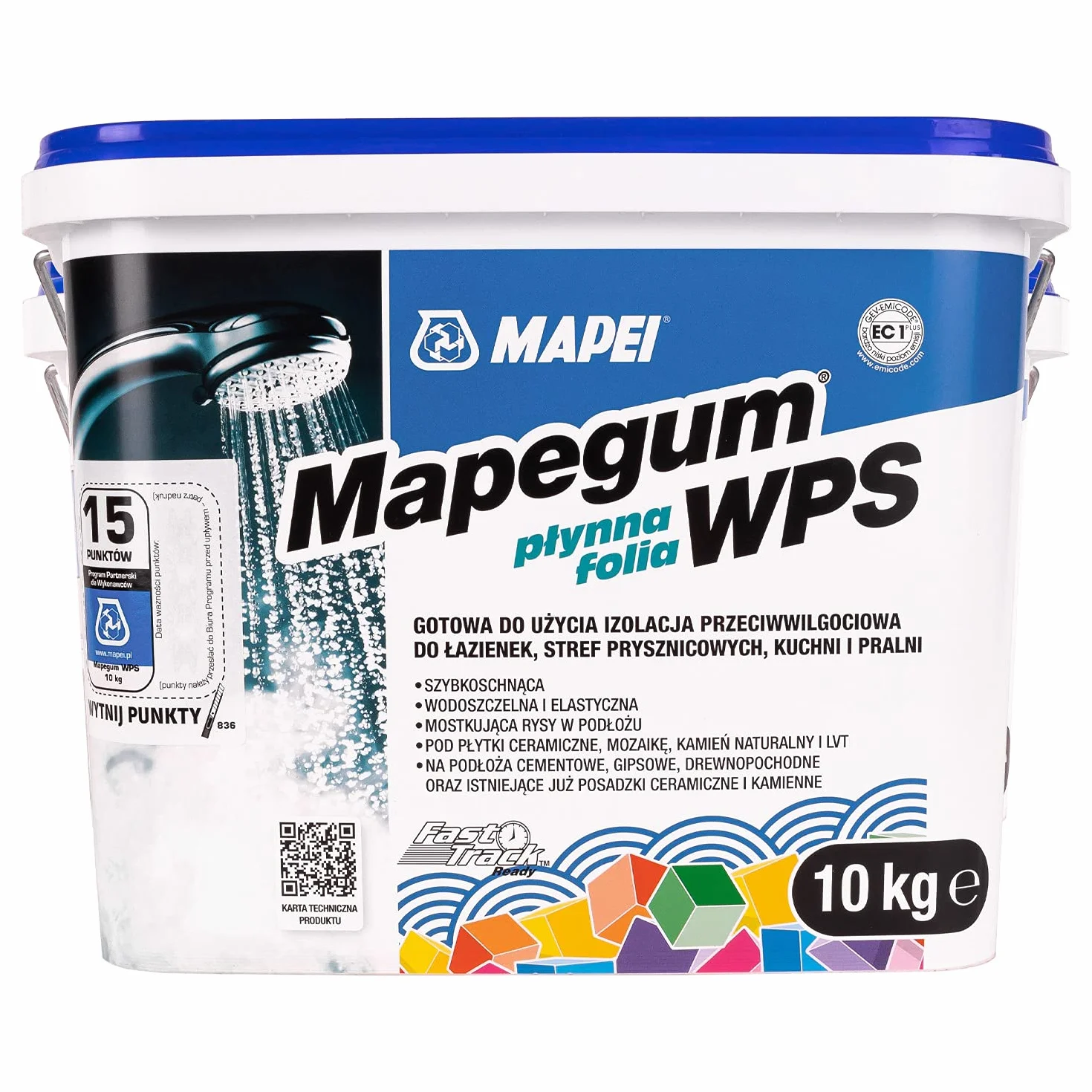 Hydroizolacja MAPEI MAPEGUM WPS płynna folia uszczelniająca 10 kg