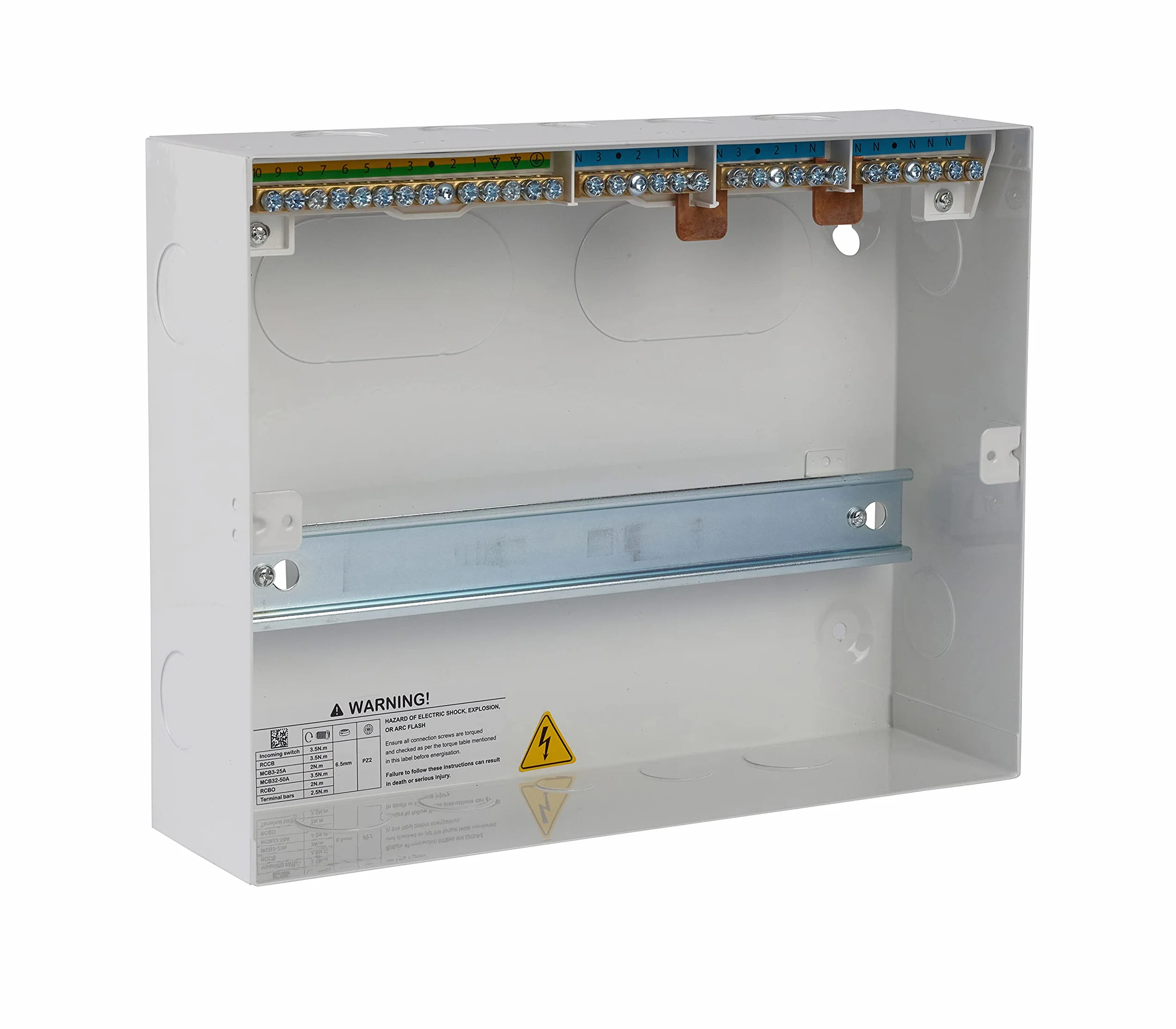 Schneider Electric Easy9, kompaktowy, 10-drożny metalowy pojemnik, pusta jednostka konsumpcyjna, EZ9E10MCCU, biały