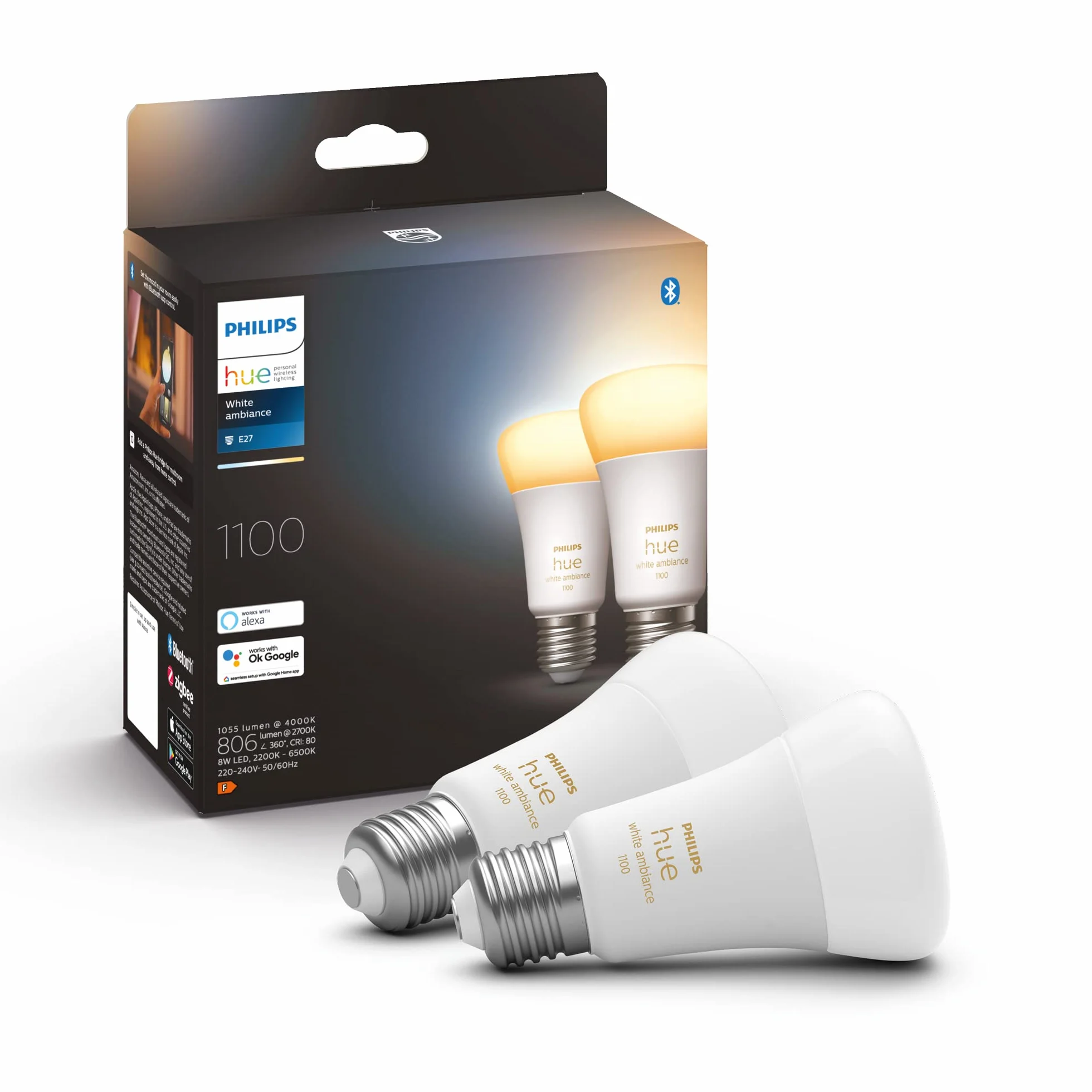 Philips Hue White Ambiance Żarówka E27 1100lm 8W 75W Inteligentne Oświetlenie