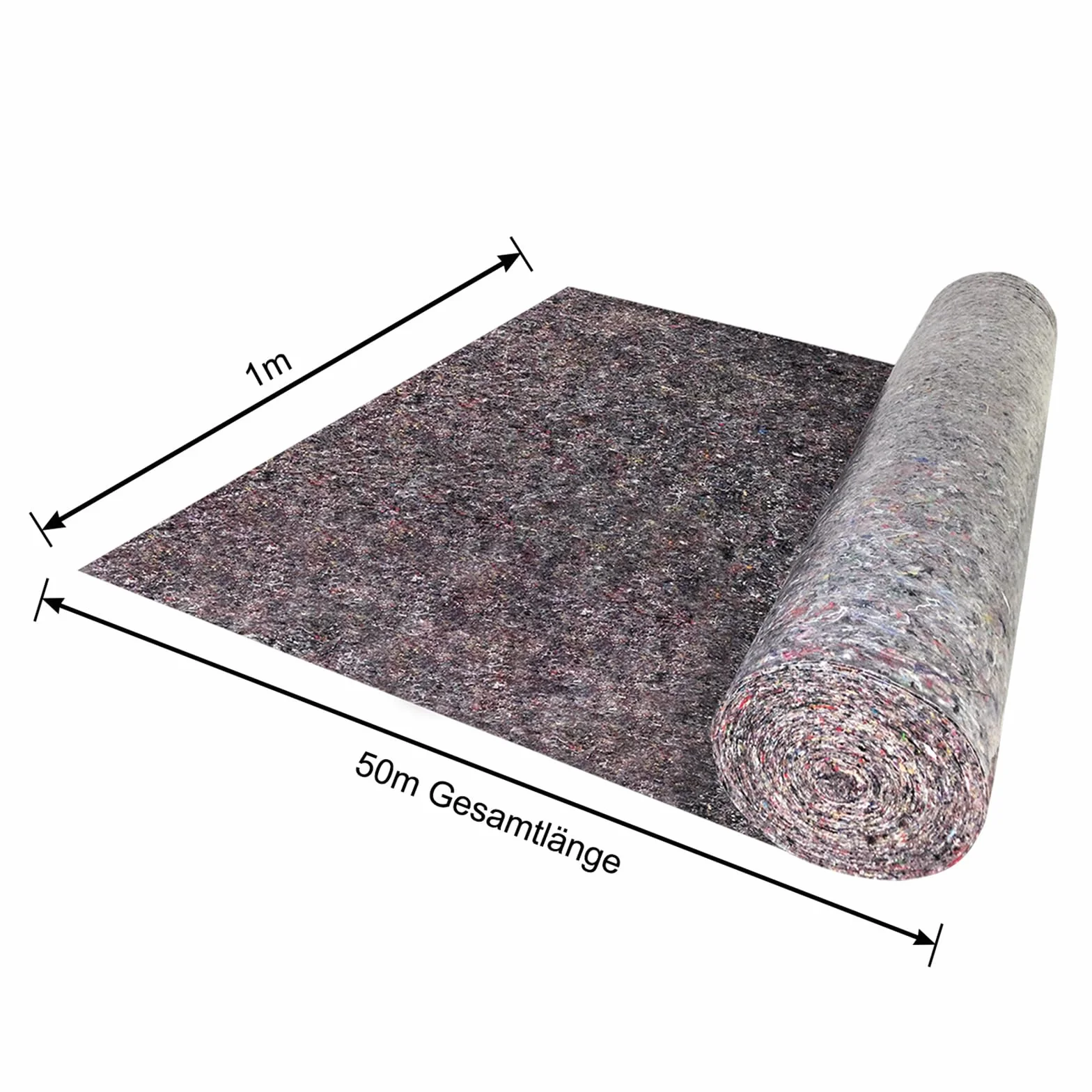 LZQ Włóknina malarska, rolka 50 m, 180 g/m², folia maskująca, malowana, rolka do płytek malarskich z powłoką antypoślizgową, ochrona przed wyciekiem płynów, płytki kryjące do podłóg