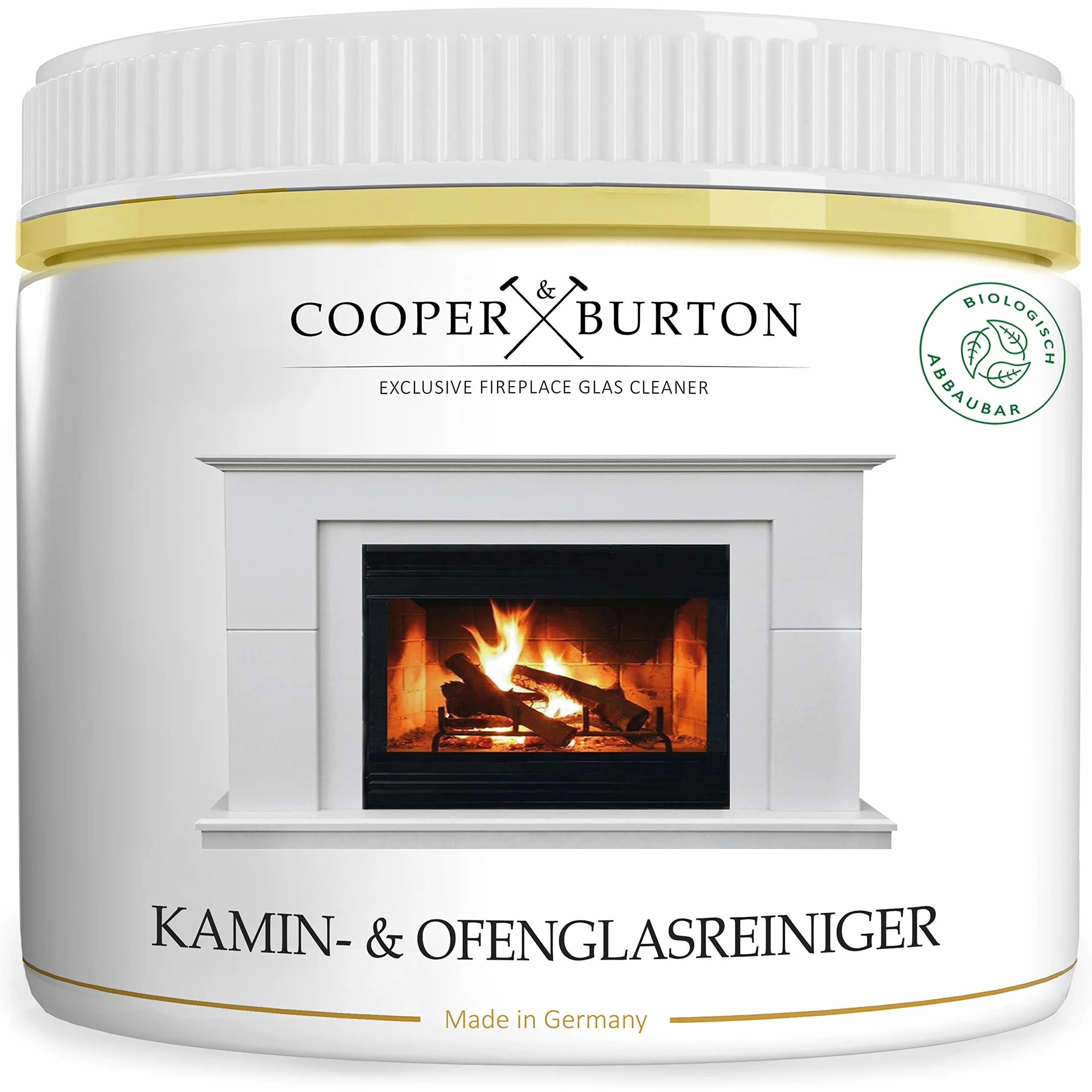 COOPER & BURTON środek do czyszczenia szyb kominkowych i piecowych, 0,5 kg, do profesjonalnego czyszczenia szyb kominkowych