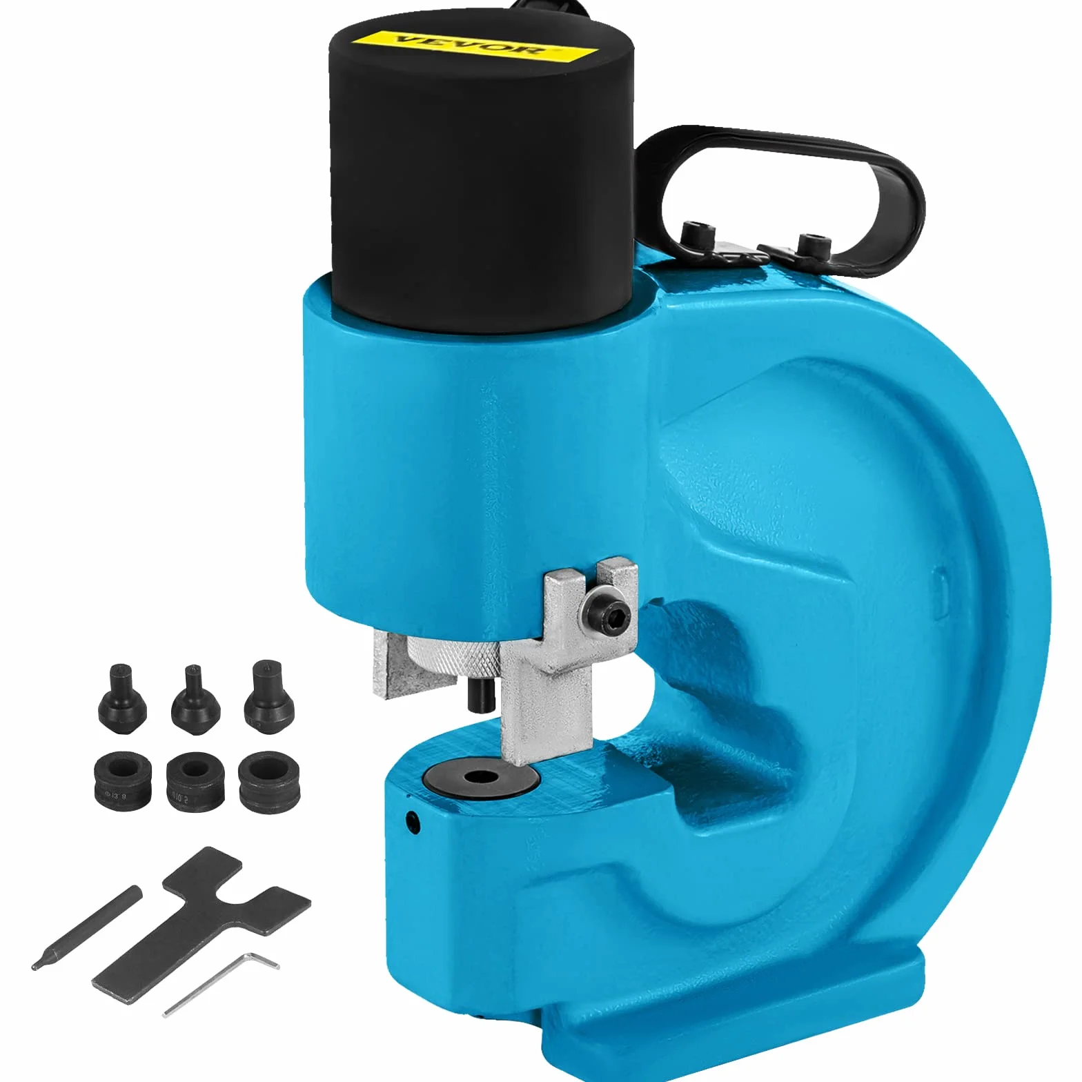 VEVOR Hydrauliczne narzędzie do wykrawania otworów, 35T, hydrauliczny wybijak z metalowymi płytkami, wycinak, 4 otwory, narzędzie do wykrawania, zestaw pompy ręcznej, 110 mm, hydrauliczny wycinak do