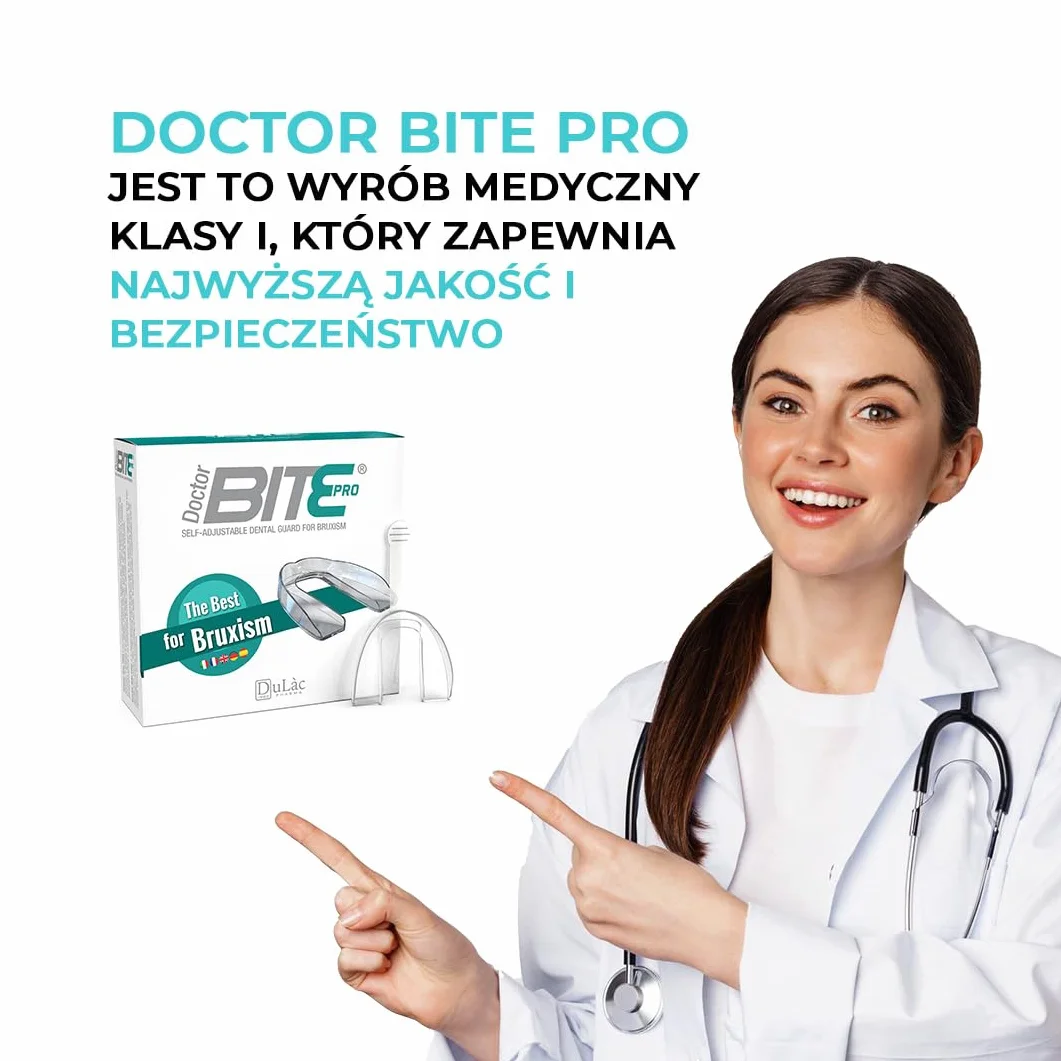 Zgryz Na Bruksizm Nocny Dulàc Doctor Bite Pro, Samomodelujące Urządzenie Medyczne I Made In Italy, Z Uchwytem Na Zgryz W Zestawie