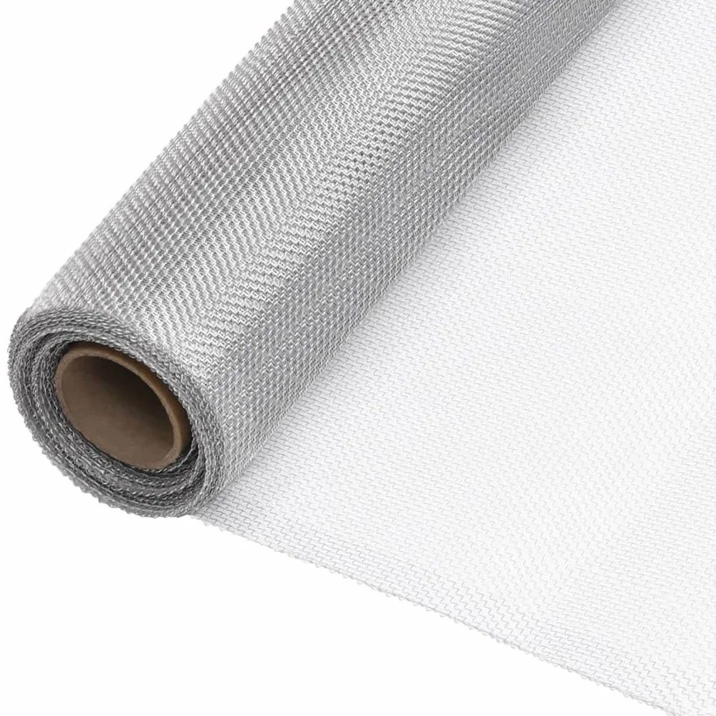vidaXL Siatka aluminiowa, 112 x 500 cm, srebrna
