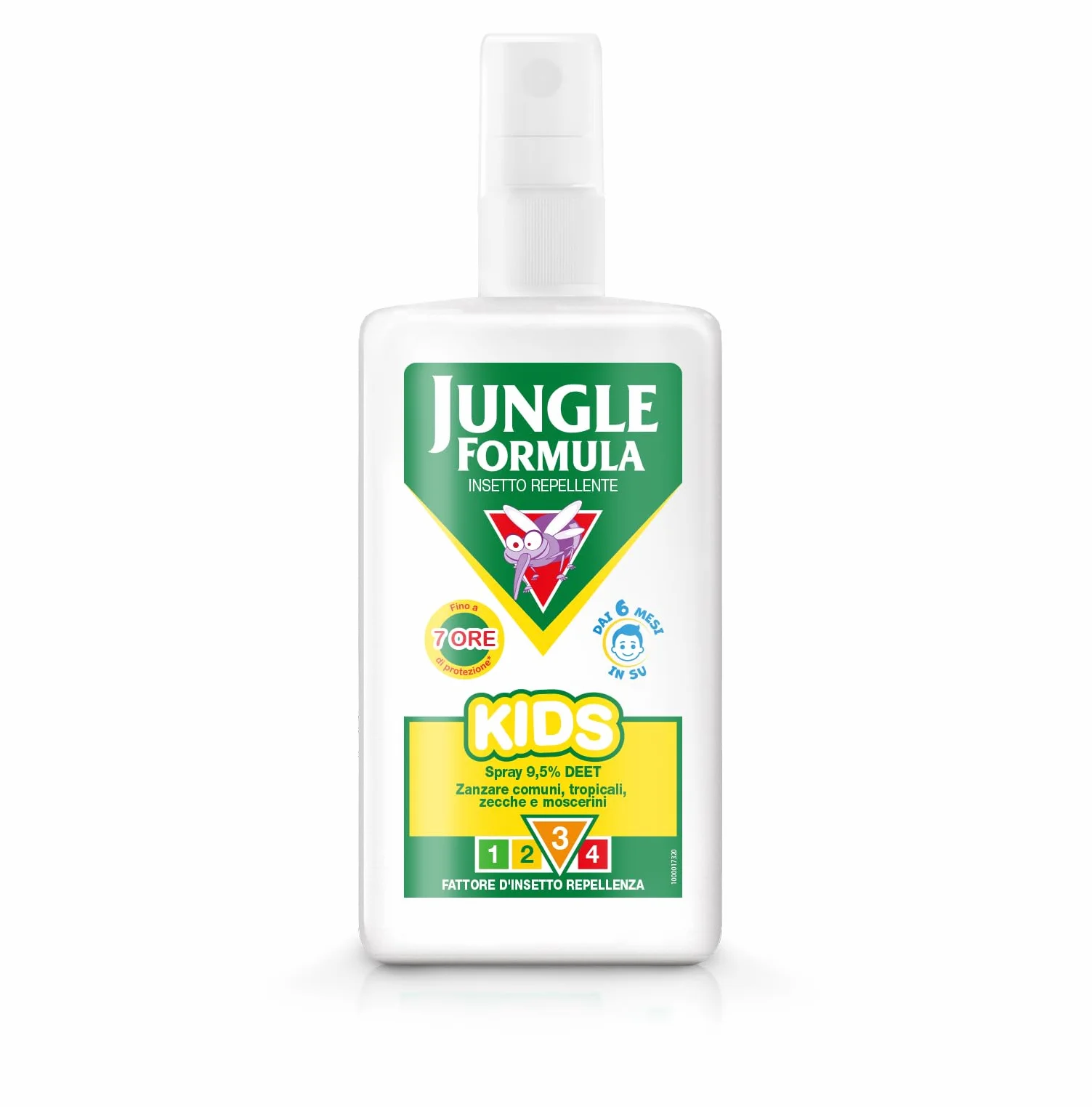 Jungle Formula Kids Spray odstraszacz zwykłych komarów, tropikalnych, kleszczy i muszek - ochrona do 7 godzin - dla dzieci od 6 miesięcy - Do użytku w domu, na świeżym powietrzu i w podróży - 75 ml