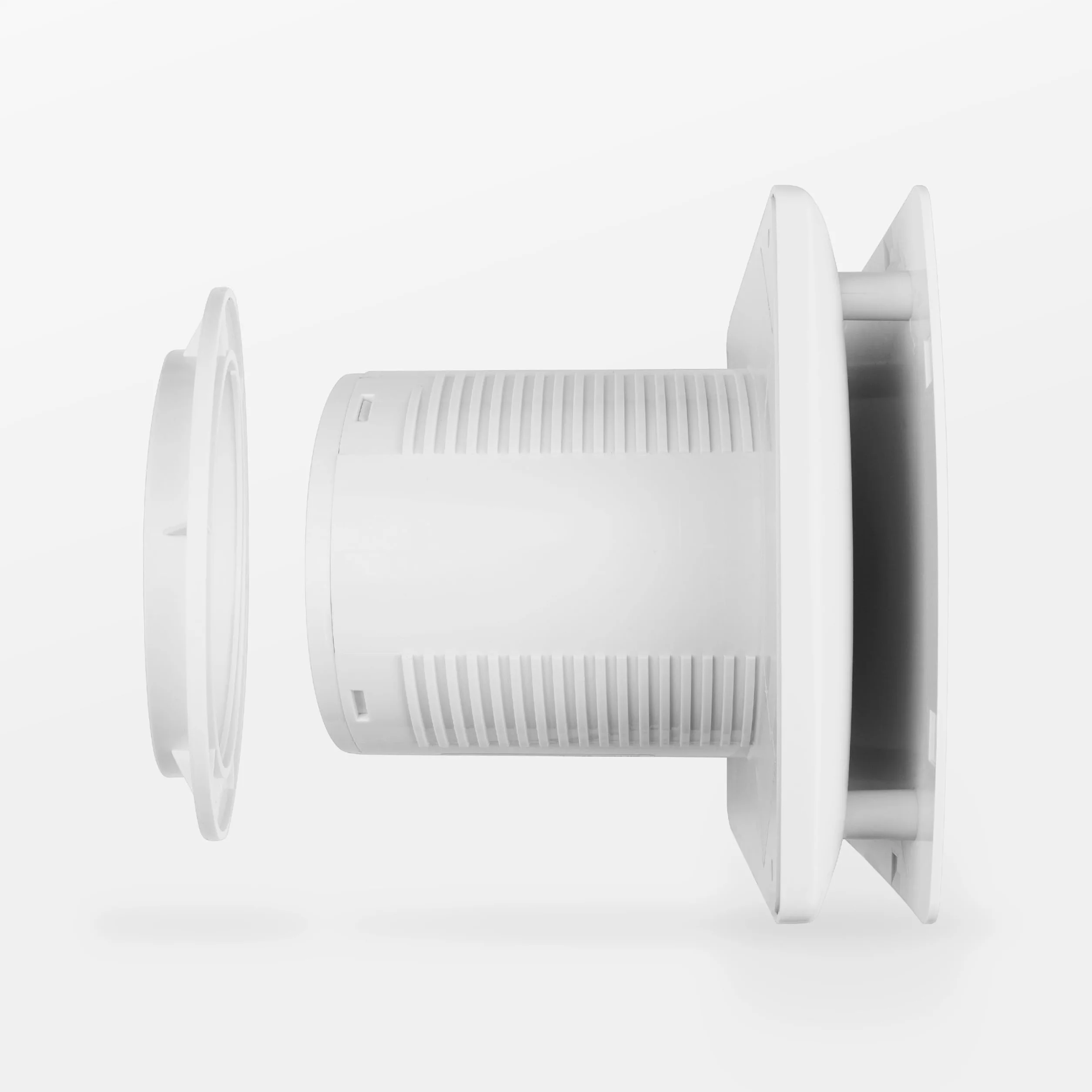 BREEZE Wentylator łazienkowy 100mm z klapą najazdową i przeciwbieżną, wentylator łazienkowy z czujnikiem wilgotności, energooszczędny, cichy, plastik 12 W, 95 m³/h, 32db, Ipx4