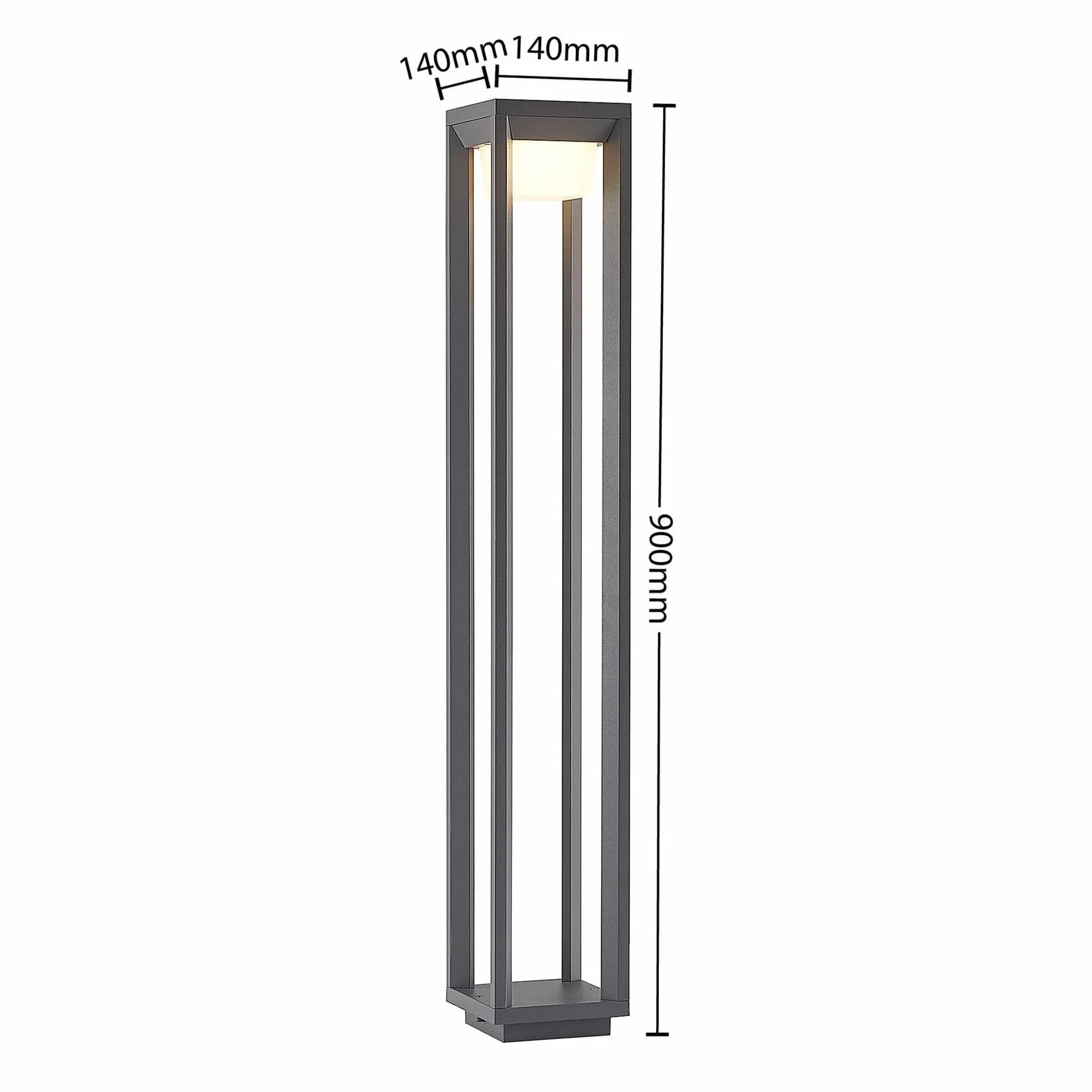oświetlenie zewnętrzne LED "Gamion" (nowoczesne) w kolorze srebrnym z aluminium (1 źródło światła) firmy PRIOS | lampa ogrodowa, oświetlenie ścieżki, lampa wielosłupowa, lampa drogowa, lampa
