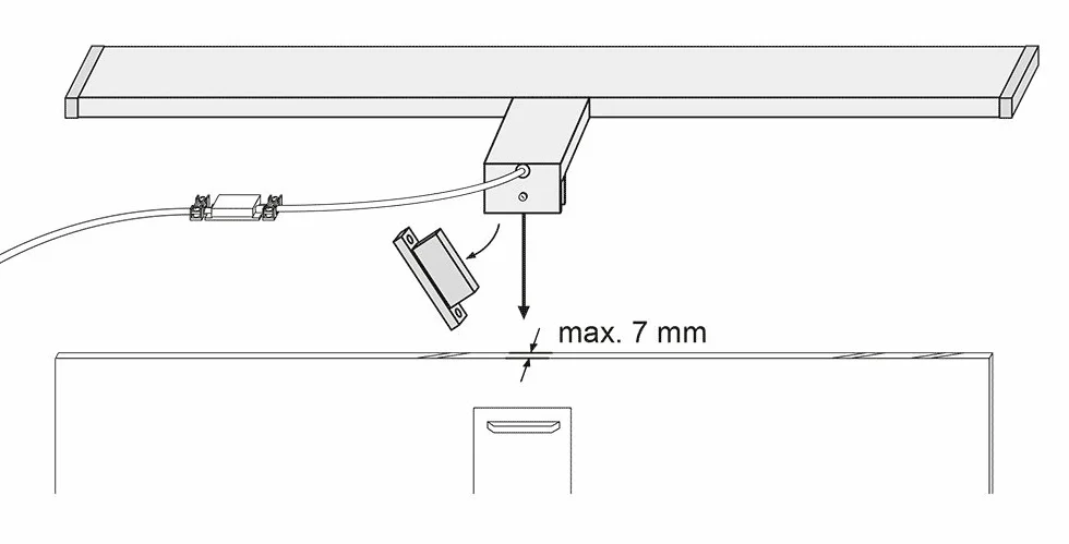 SEBSON® lampa LED do lustra, łazienka, 80cm, lampa montażowa + lampa zaciskowa, neutralna biel 4000 K, 780x98x44mm, 15W 1300lm, aluminium, oświetlenie do wykonywania makijażu