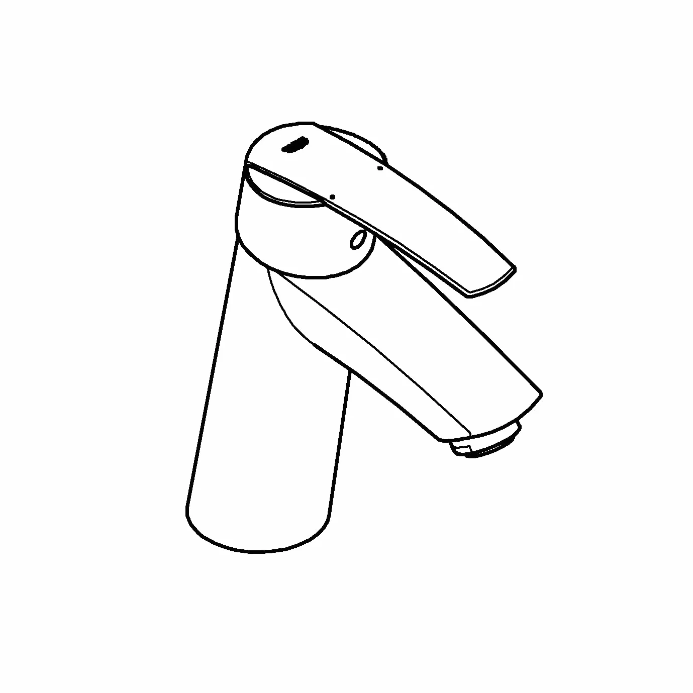 GROHE Start – bateria umywalkowa jednoręczna (oszczędność wody, rozmiar M, szybkie mocowanie, z ogranicznikiem temperatury), chrom, 23575001