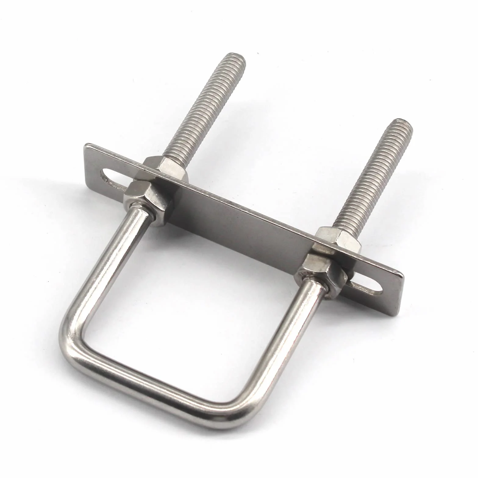 M6 x 35 x 60 mm kwadratowe śruby U ze stali nierdzewnej 304 z nakrętkami sześciokątnymi, płyta ramowa, podkładki okrągłe (4 sztuki)