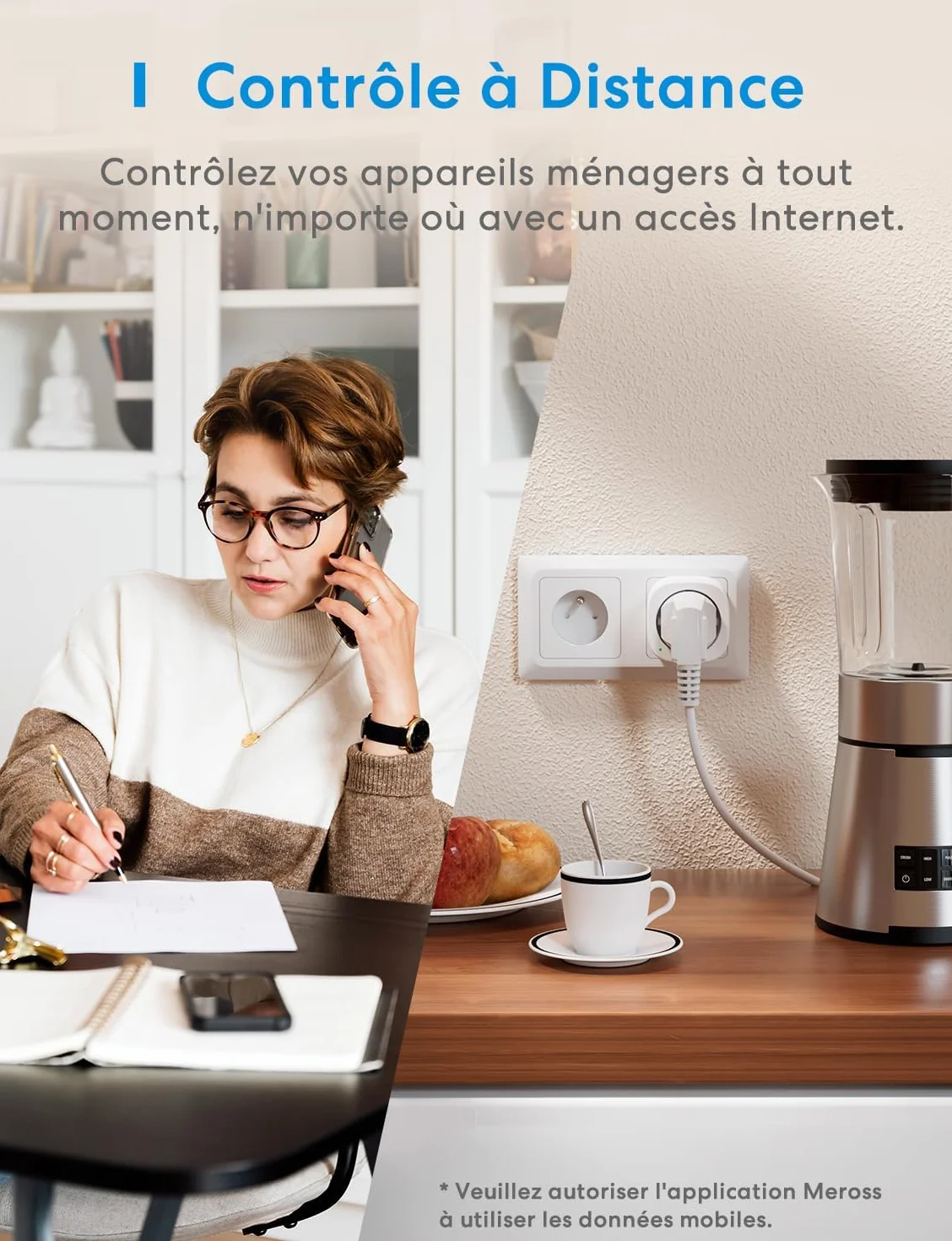 Meross Matter Connected Socket (Type E), gniazdo WiFi 16A kompatybilne z Apple Home, Alexa i Google Home, gniazdo z pomiarem energii dla fotowoltaicznych paneli słonecznych, sterowanie głosowe i zdaln