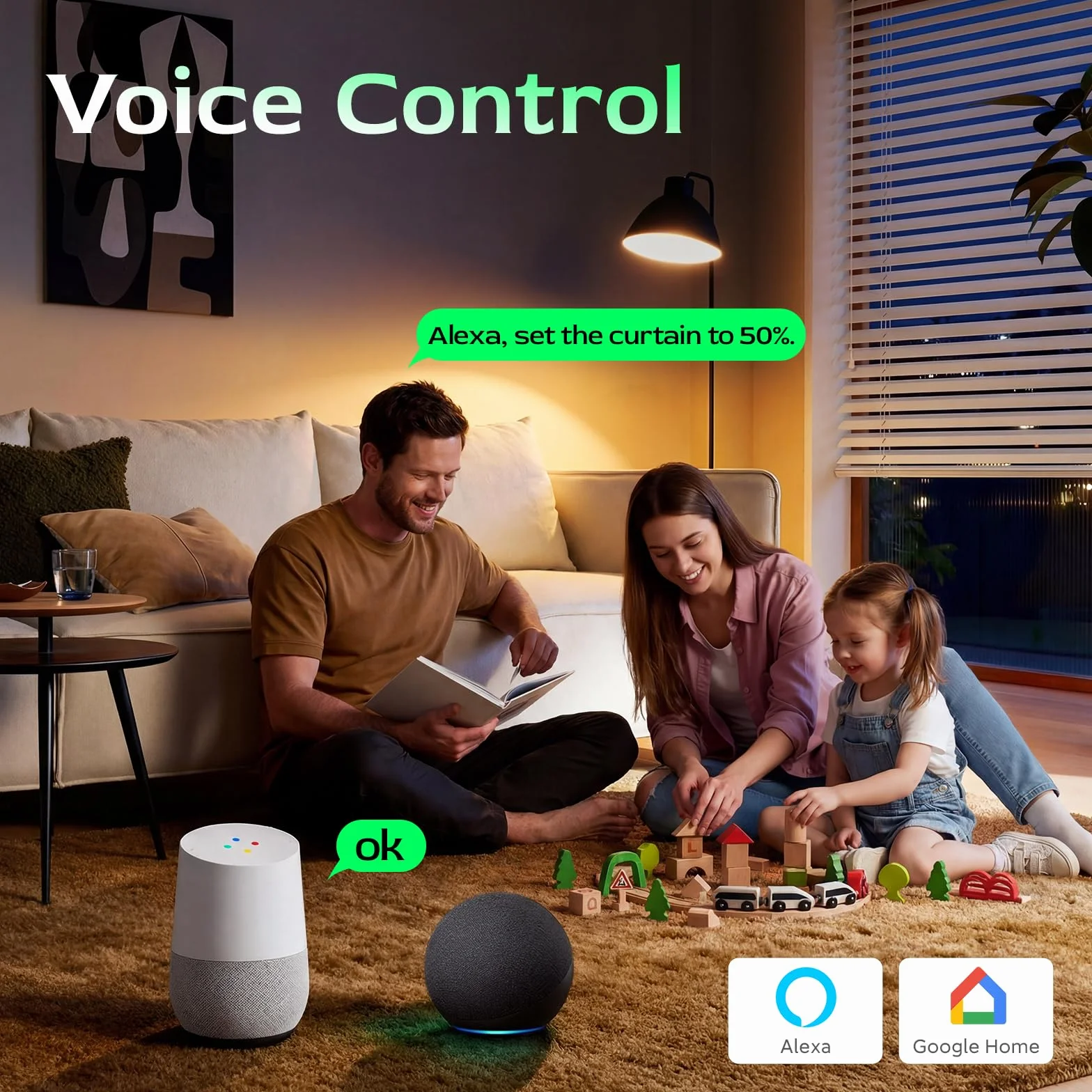 BSEED Alexa włącznik światła z 2-krotnym włącznikiem rolety, sterowanie roletą Wi-Fi, 1-drożny, przełącznik dotykowy WiFi, podwójny przełącznik żaluzji, kompatybilny z aplikacją Smart Life/Tuya, Alexa