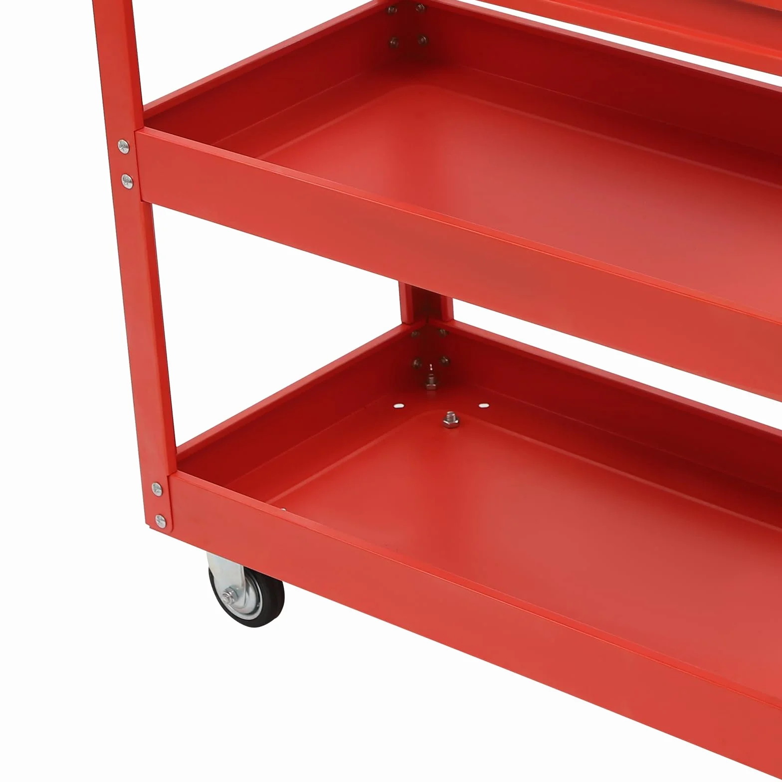 Wózek narzędziowy, wózek warsztatowy na kółkach z 3 poziomami, zamykana szuflada, 76,3 x 35,3 x 83,5 cm, organizer narzędziowy, wózek transportowy do magazynu, garażu, warsztatu