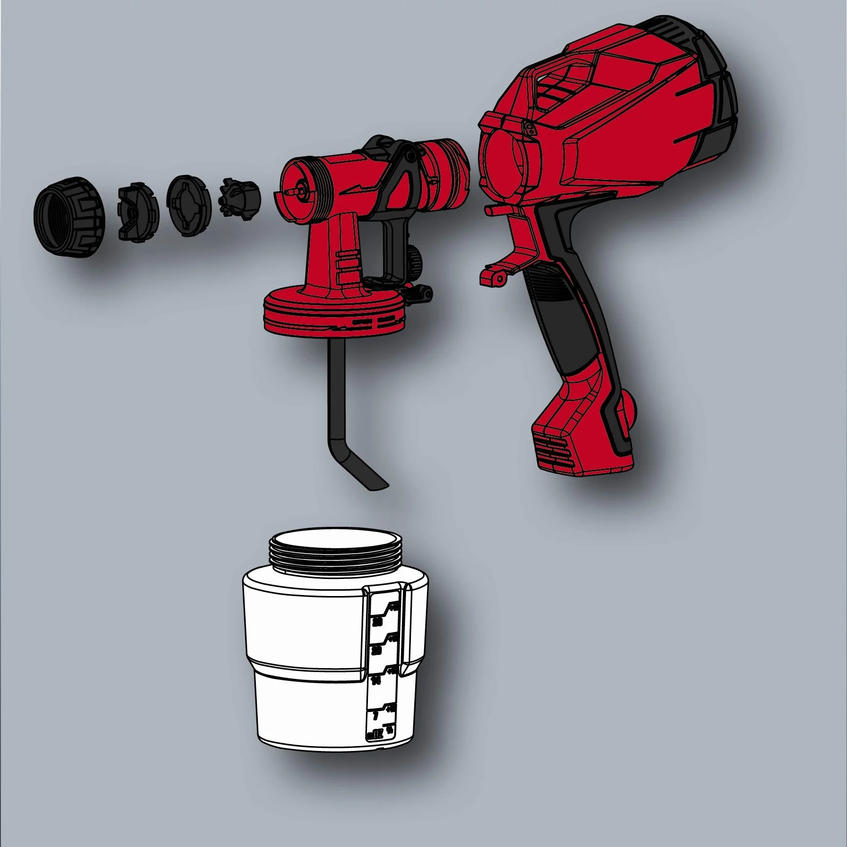 Einhell TC-SY 500 P Elektryczny pistolet do malowania 500 W 1000 ml