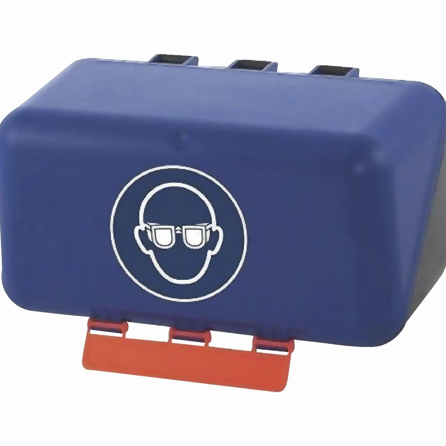 Niebieski pojemnik BHP na okulary ochronne 236 x 120 x 120 mm Secu Box Mini GEBRA