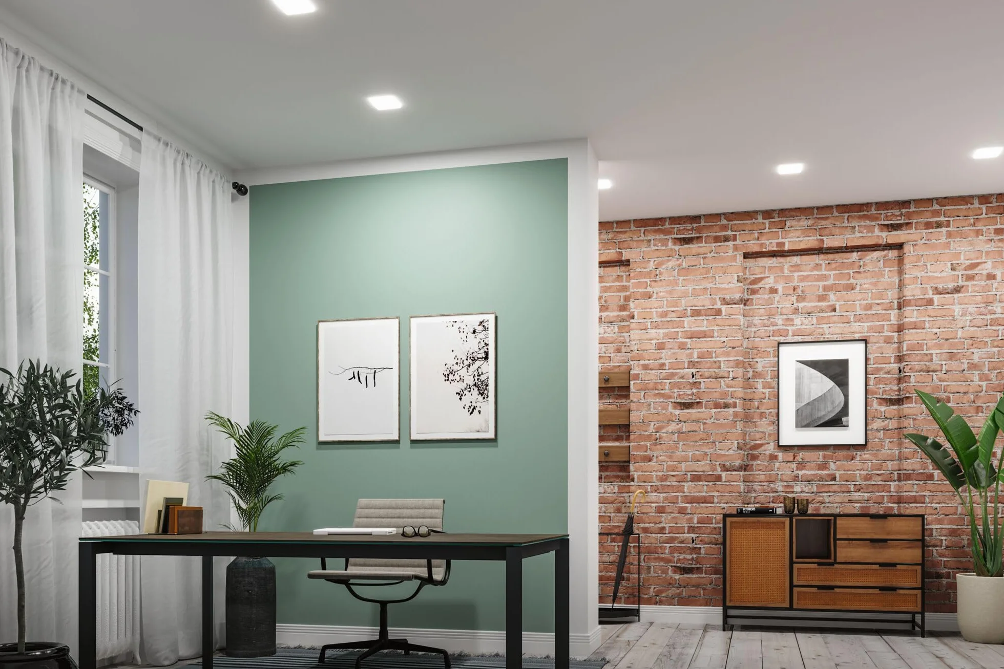 Paulmann 92397 Panel LED, oprawa wpuszczana Veluna VariFit, IP44 125x125mm czworok., w kompl. oprawa sufitowa 1x8,5 W satyn. tworzywo sztuczne 4000 K