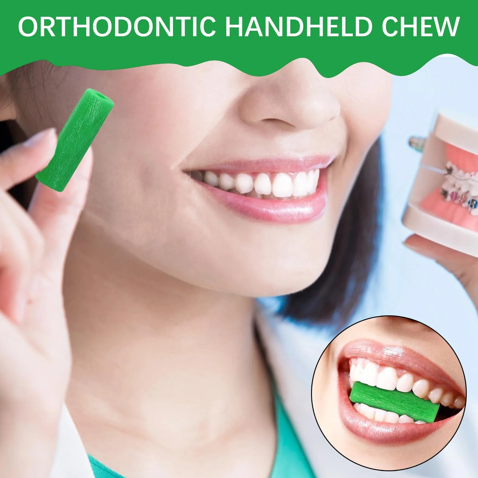 20 sztuk Aligner Chewies, ortodontyczne dentystyczne Chewies wielokrotnego użytku, ustalacze tacek Aligner, Chewies do aparatów, zestaw do prostowania zębów dla Chompers Aligner, ustalacz tacek