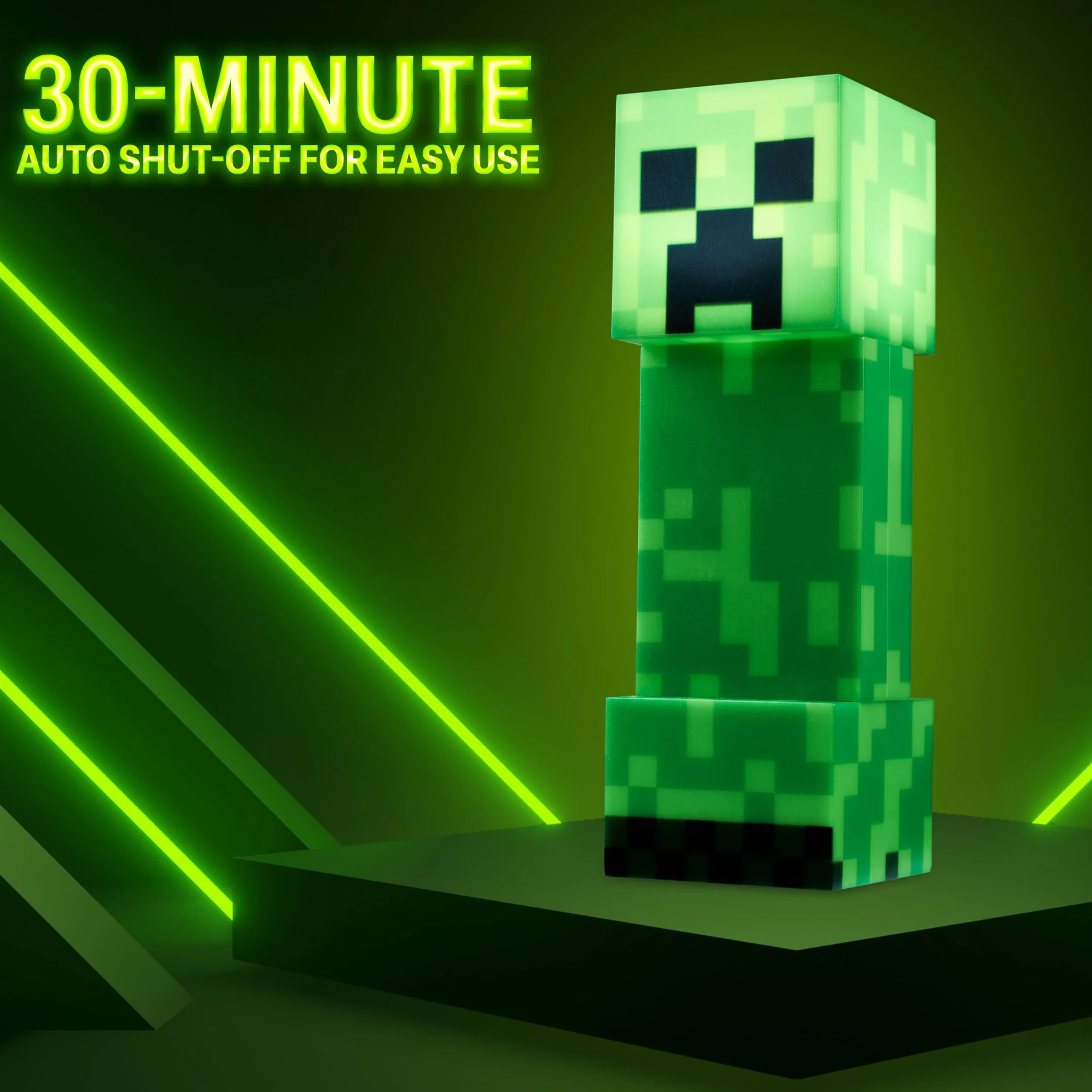 Minecraft Creeper latarka nocna dla dzieci, latarka 2 w 1 i lampa z zasilaniem USB i baterią, dekoracja sypialni, oświetlenie biurkowe, prezenty dla graczy dla chłopców