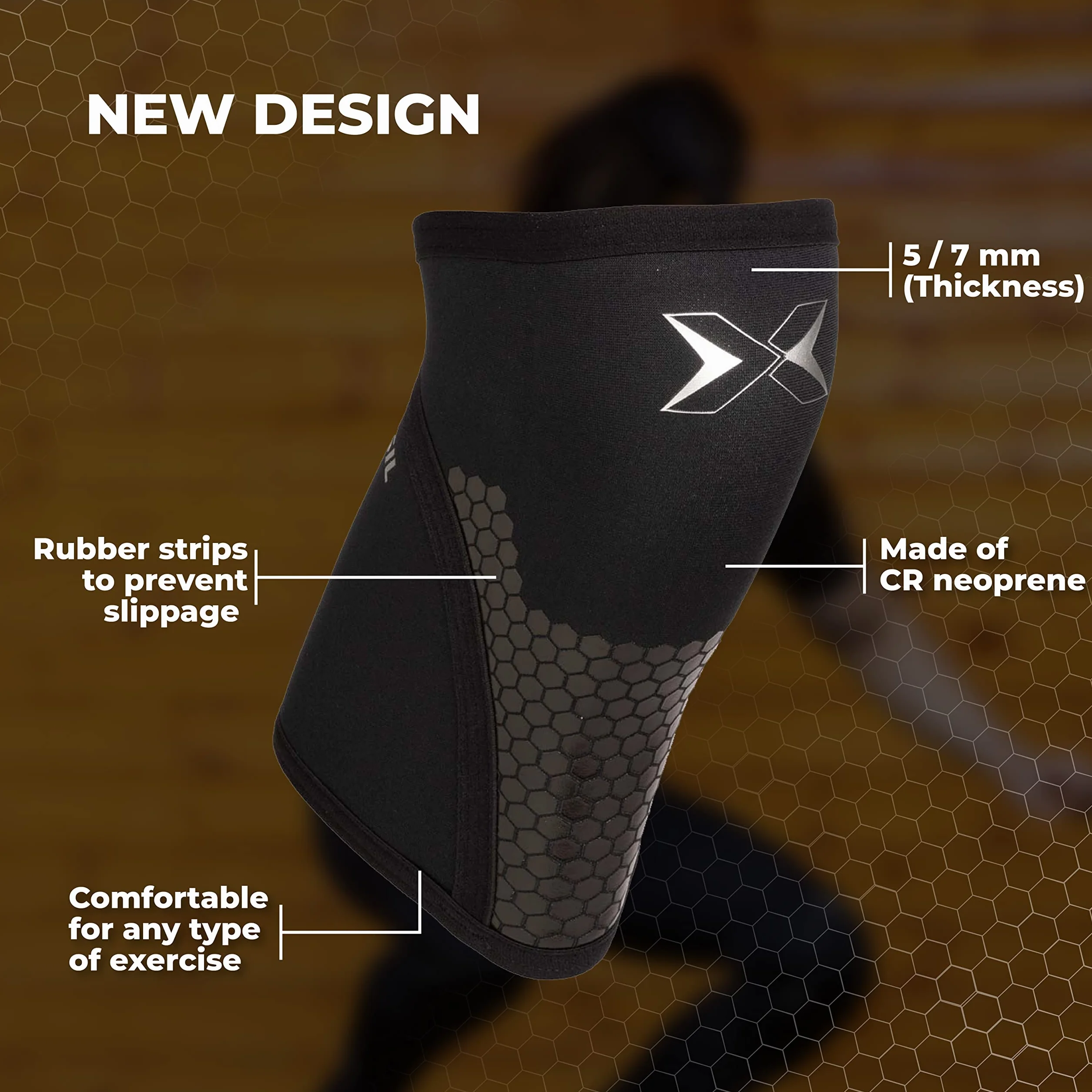 PICSIL Neoprenowe nakolanniki Cross Training Hex Tech 5/7 mm Różowy L