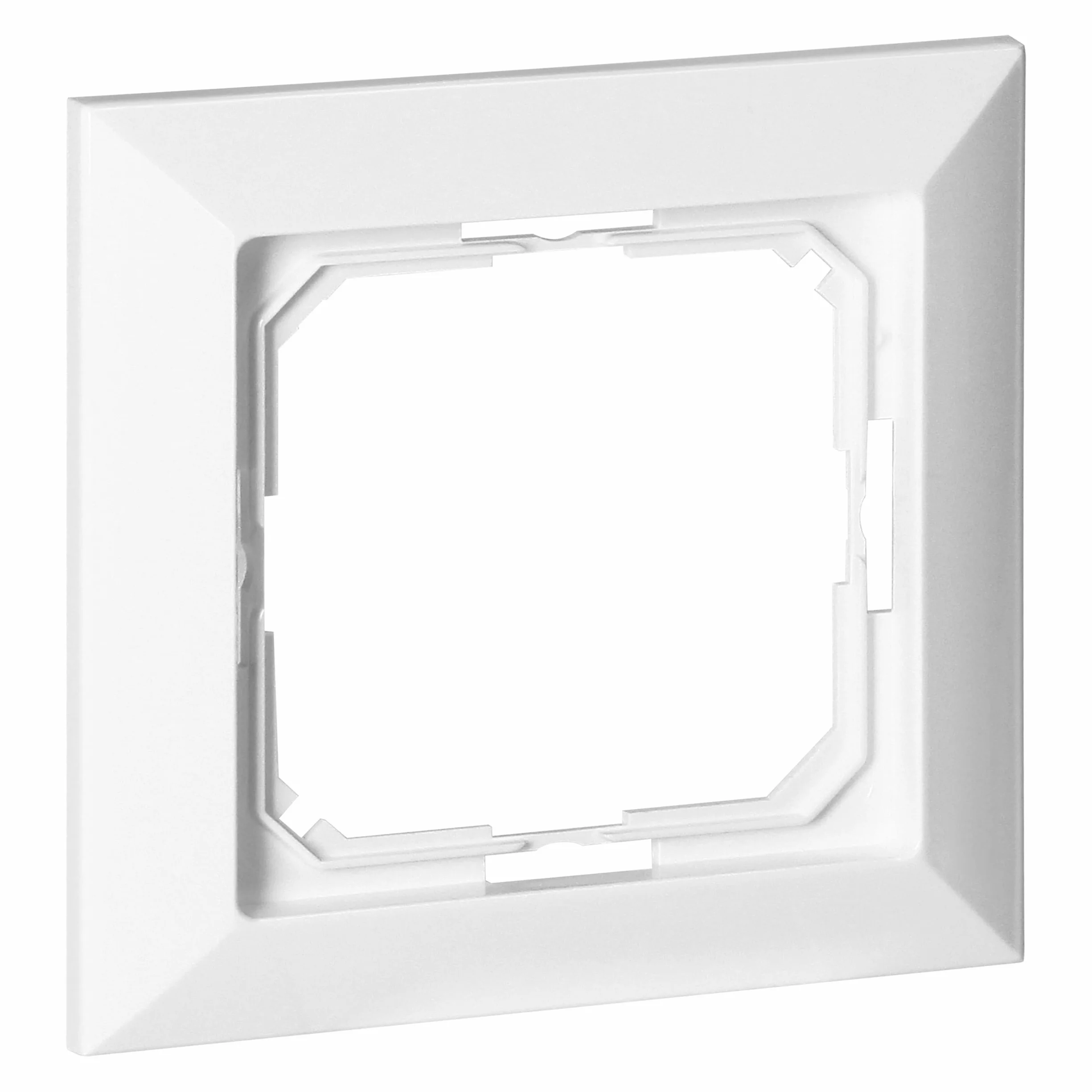 Ramka Maskująca do Gniazd Łączników Przycisków - Seria Pearl - Modułowy System Ramkowy 4 Wersje Kolorystyczne IP20 (biały, 1 moduł)