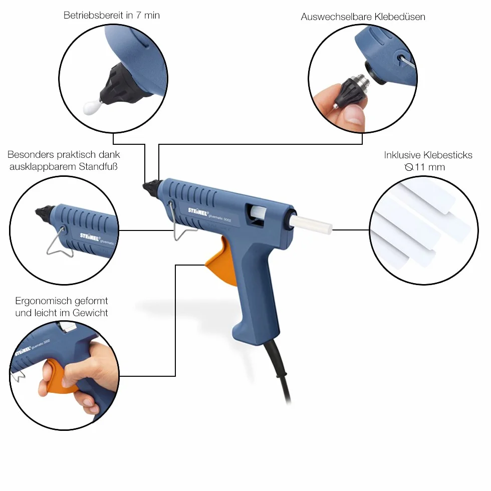 Steinel 333317 Pistolet Do Klejenia, 45 W, 240 V, Niebieski