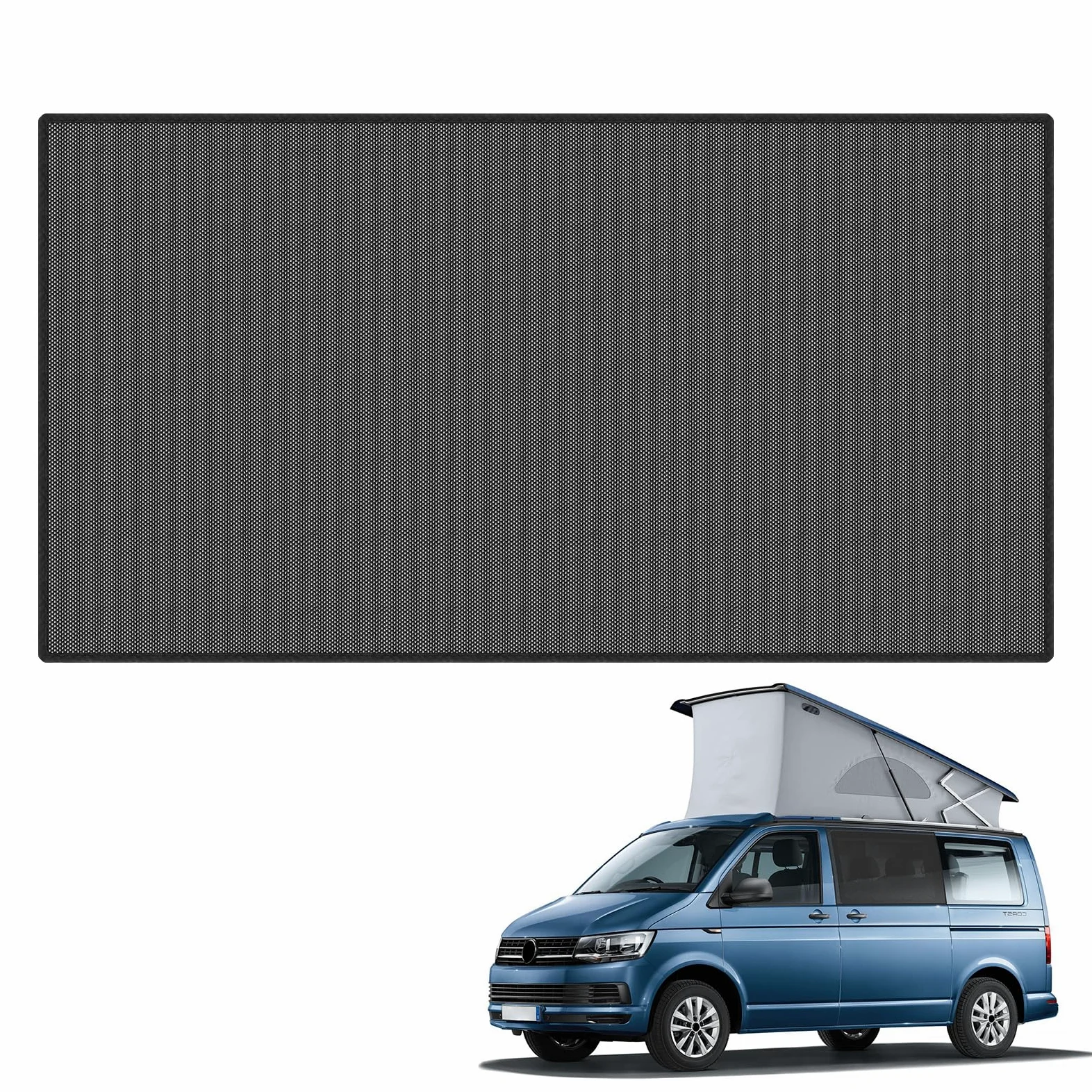 Magnetyczna ochrona przed owadami, drzwi przesuwne, zamiennik do VW T5, T6, T6.1, California | 1 x oddychająca moskitiera, magnetyczna siatka chroniąca przed owadami, na drzwi, pojedynczy zestaw na kemping, owady