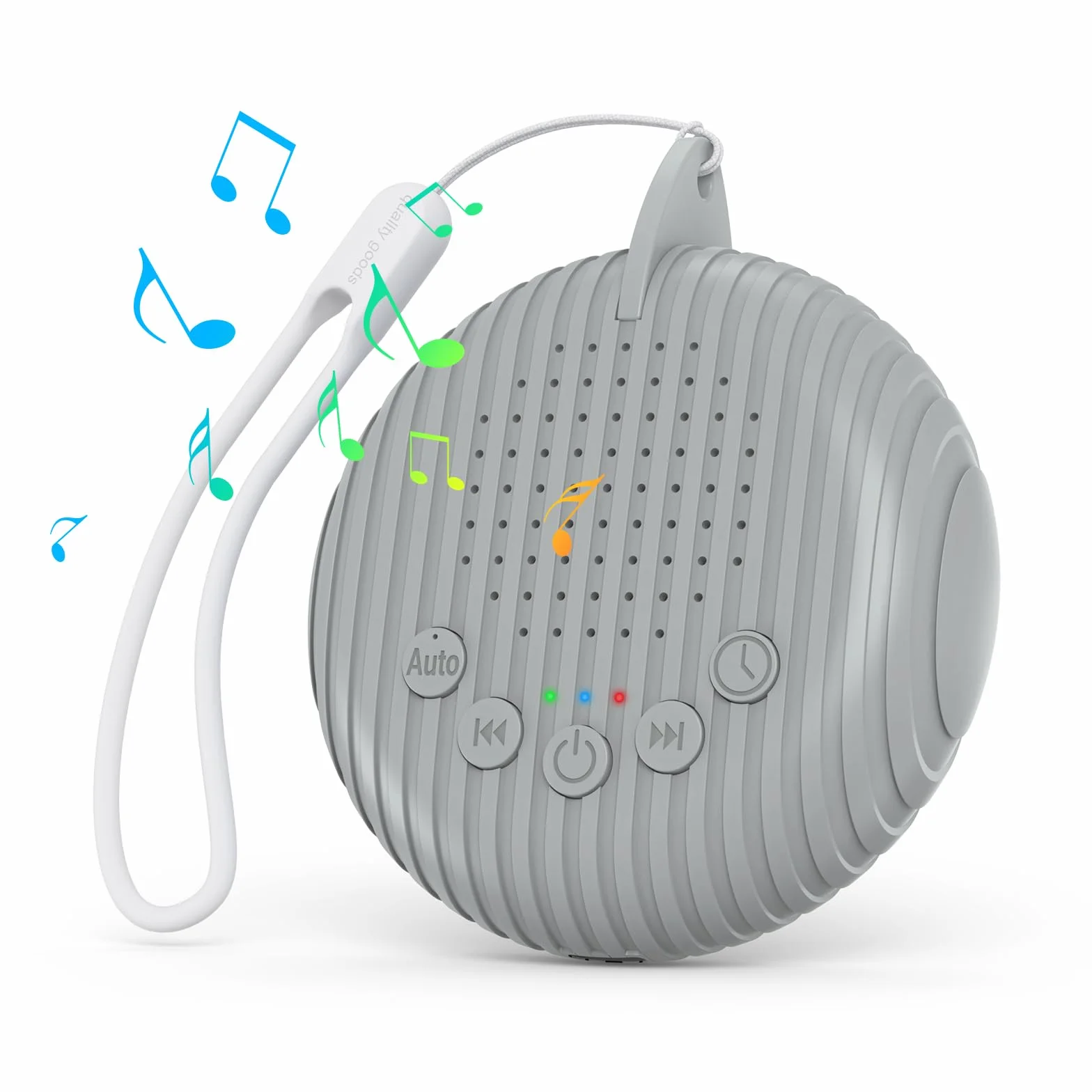 ORIA White Noise Machine urządzenie wspomagające zasypianie dziecka, biały szum, 10 naturalnych dźwięków, 3 ustawienia timera, funkcja pamięci, możliwość ładowania przez USB, pomoc w zasypianiu, kolor