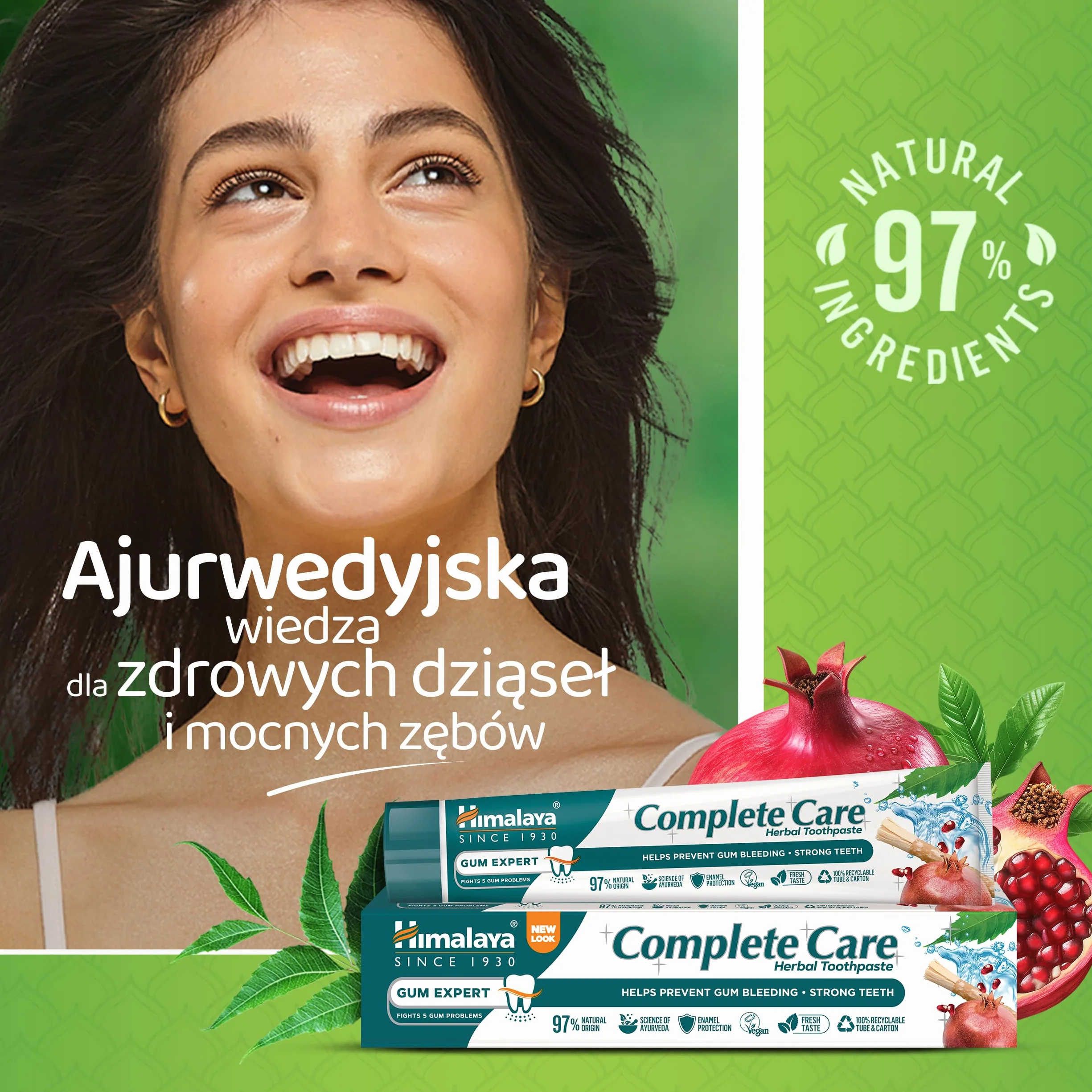 Himalaya Herbals Complete Care Herbal Gum Expert Toothpaste 75ml e - 100% Vegetarian & Free from Parabens