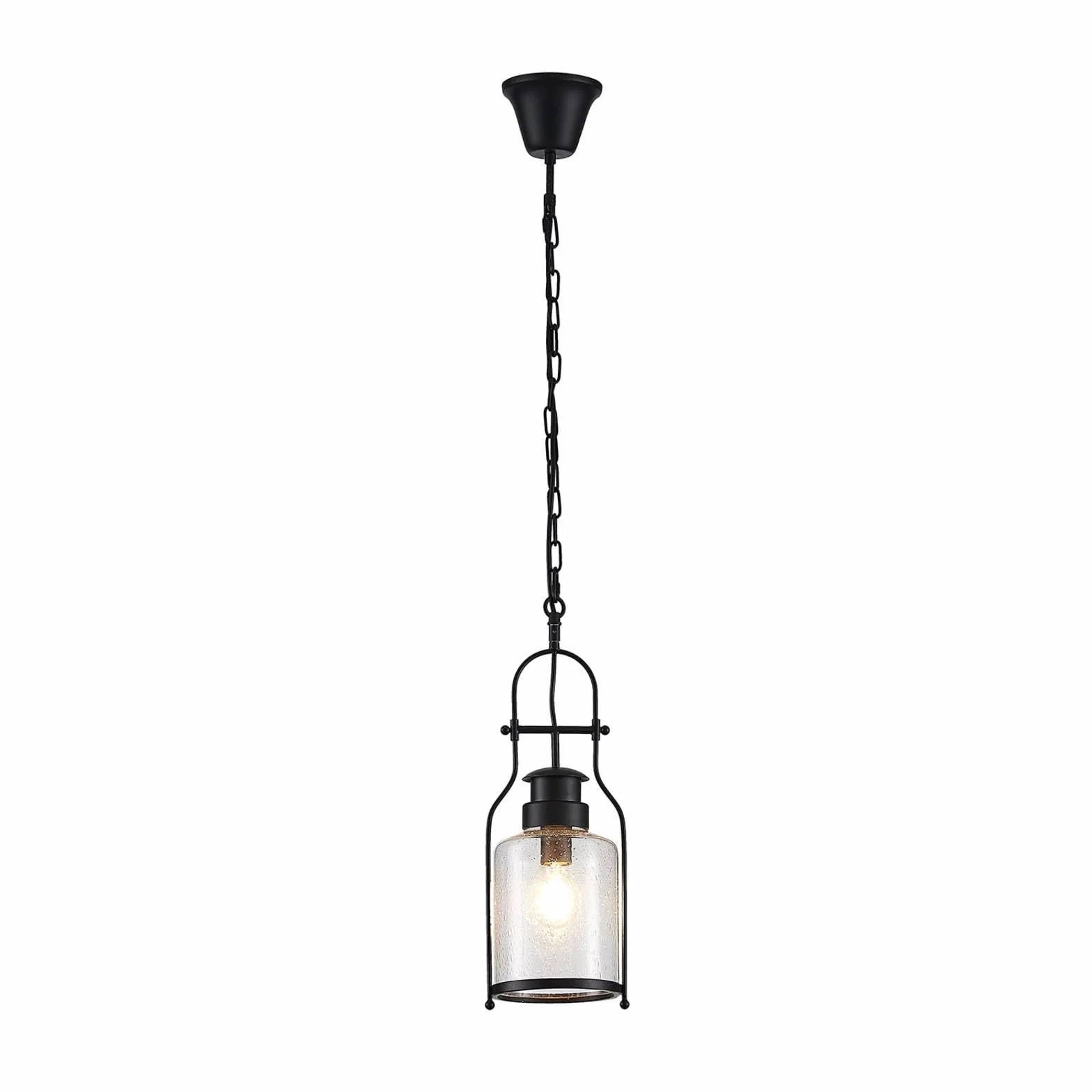 Lindby (Lantern) 'Rozalie', styl vintage, m. in. do przedpokoju, kolor czarny, metal, żarówka E27