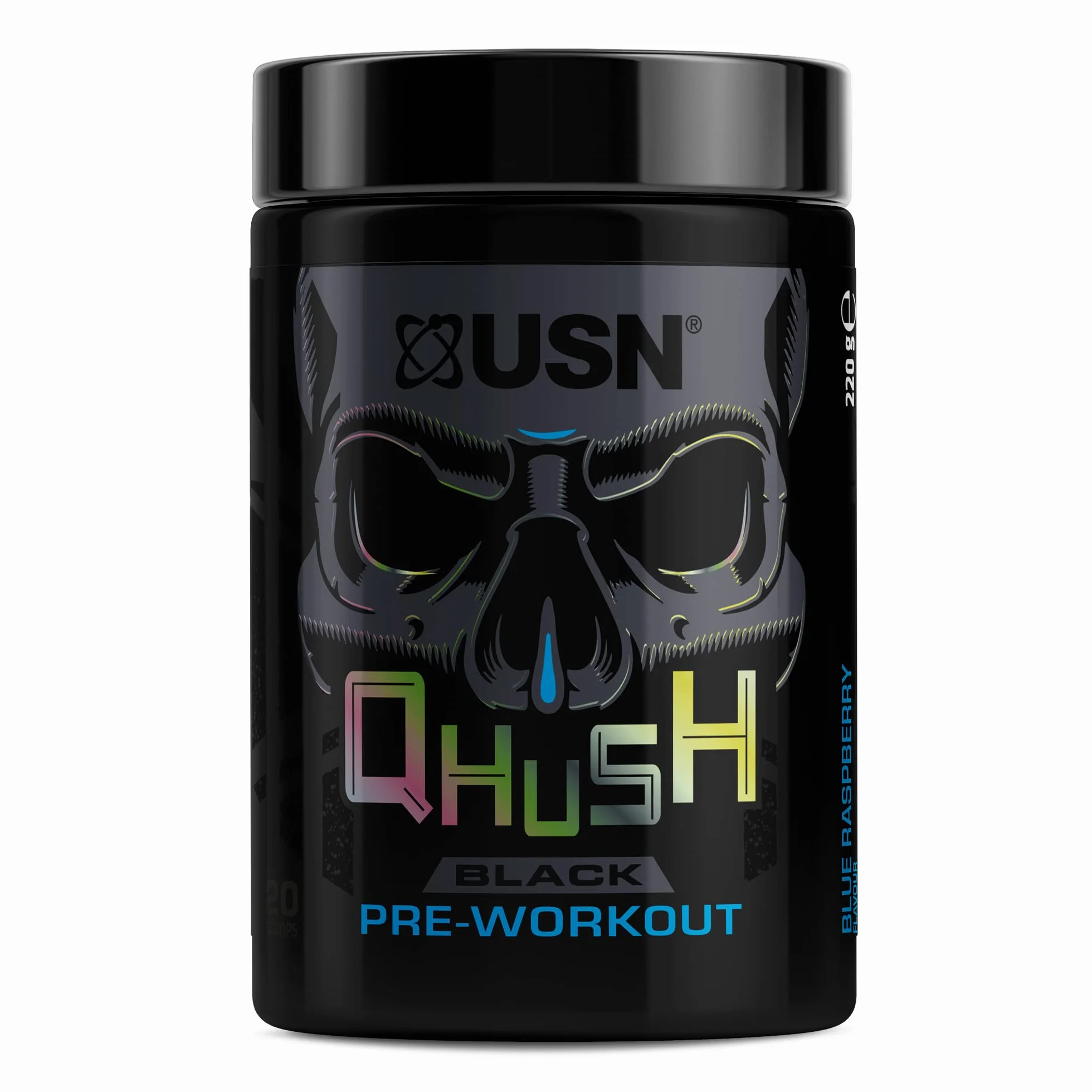 USN QHUSH Pre-Workout Blue Raspberry 20 Serv