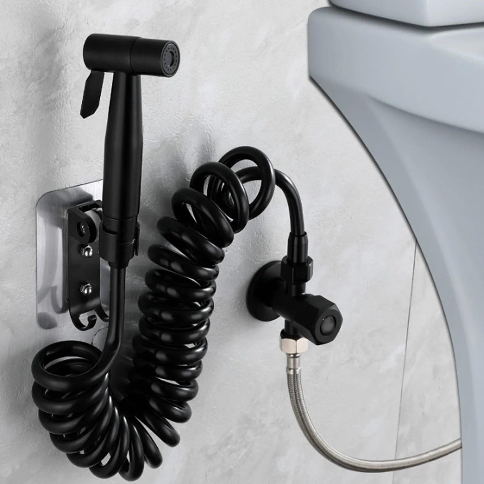 Opryskiwacz bidet prysznic bidet zestaw prysznicowy bidet toaleta ze stali nierdzewnej prysznic hydroskopowy bidet toaleta prysznic toaleta toaleta toaleta pieluchy do czyszczenia (czarny)