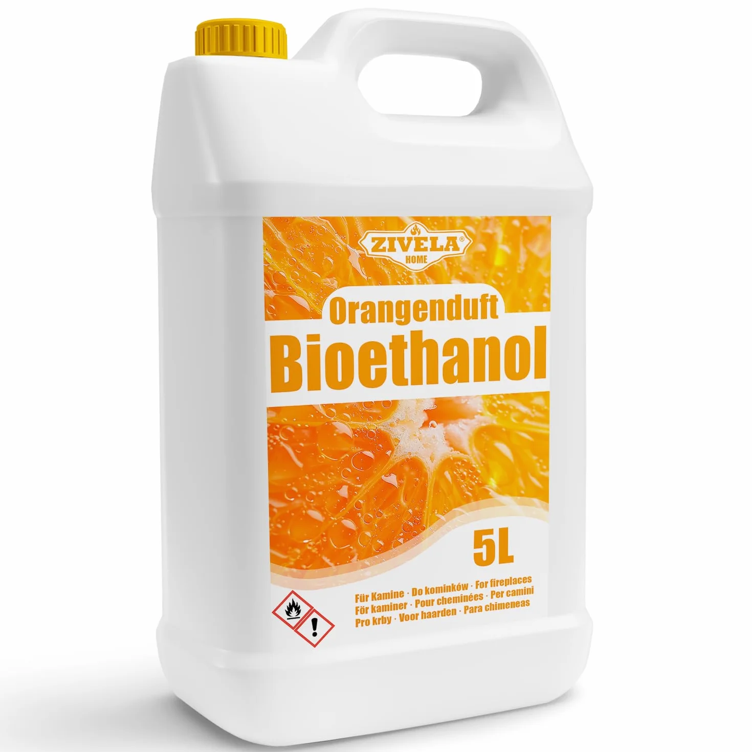 Bioetanol 96,6% 5 l zapach pomarańczy do kominka stołowego