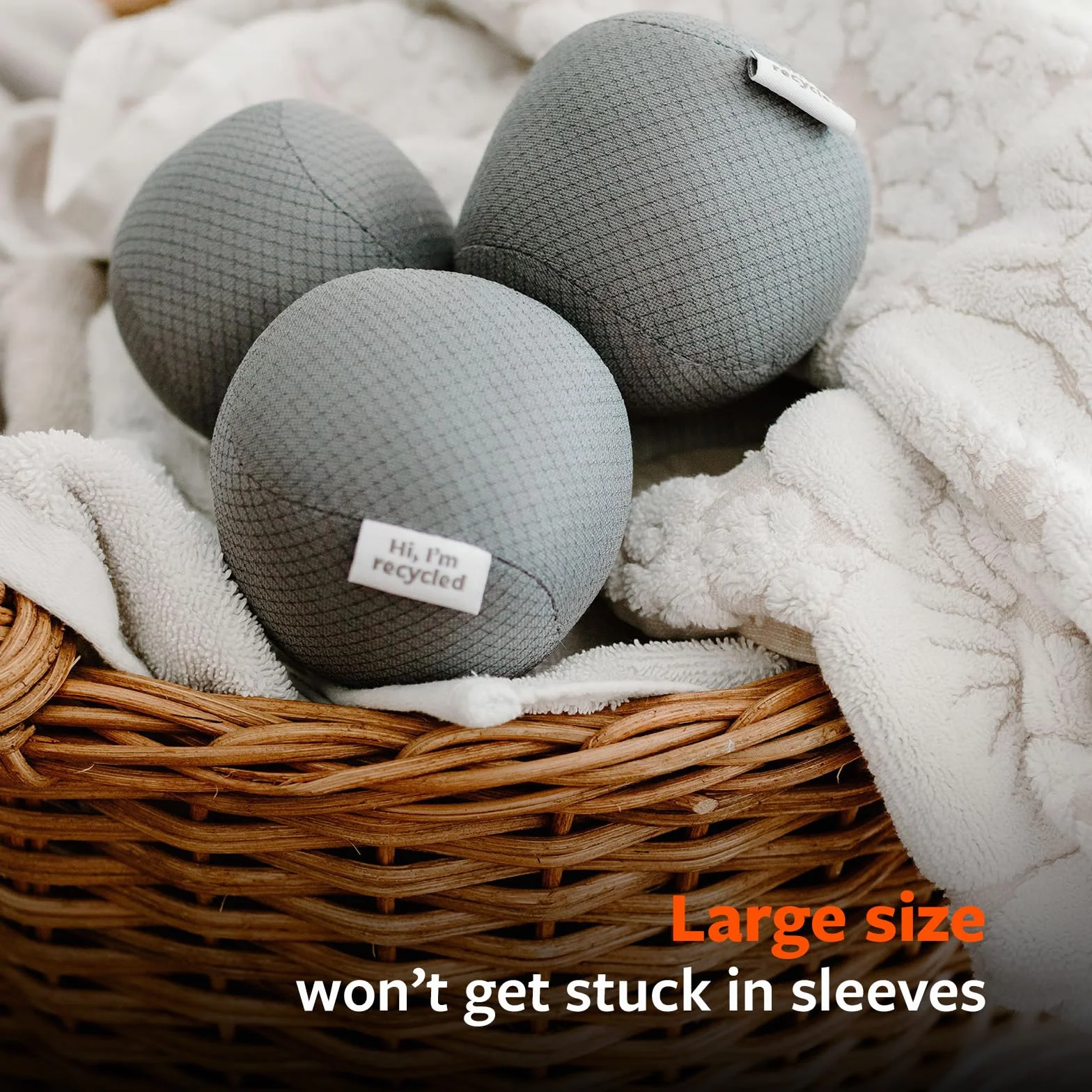 Full Circle Loads of Fun Anti-Static Dryer Balls Grey, Zestaw 3, One Size