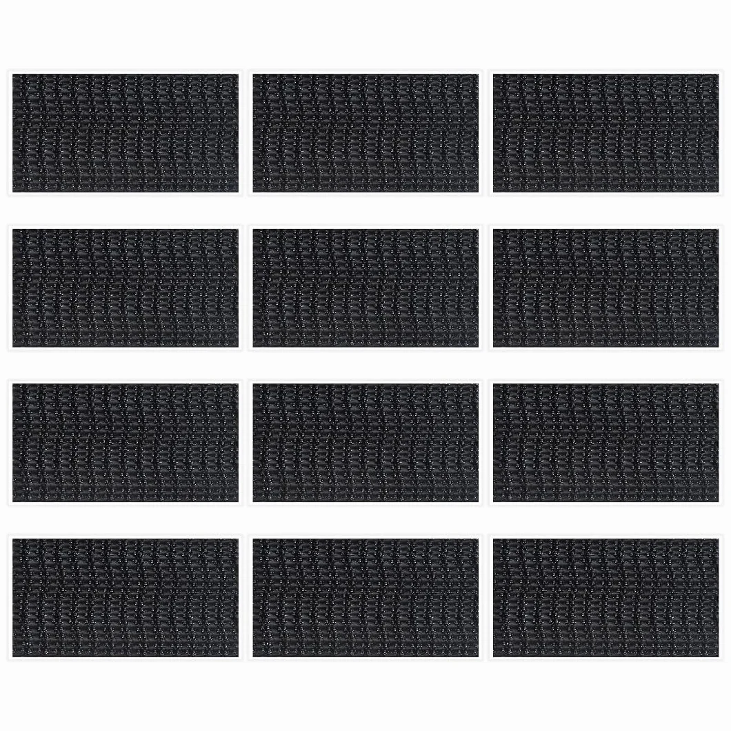 Wyprodukowana z SJ3550CF Dual Lock, czarna taśma na rzep, samoprzylepna, ekstra mocna, elastyczna podkładka samoprzylepna, wodoszczelna (25,4 mm x 50 mm)
