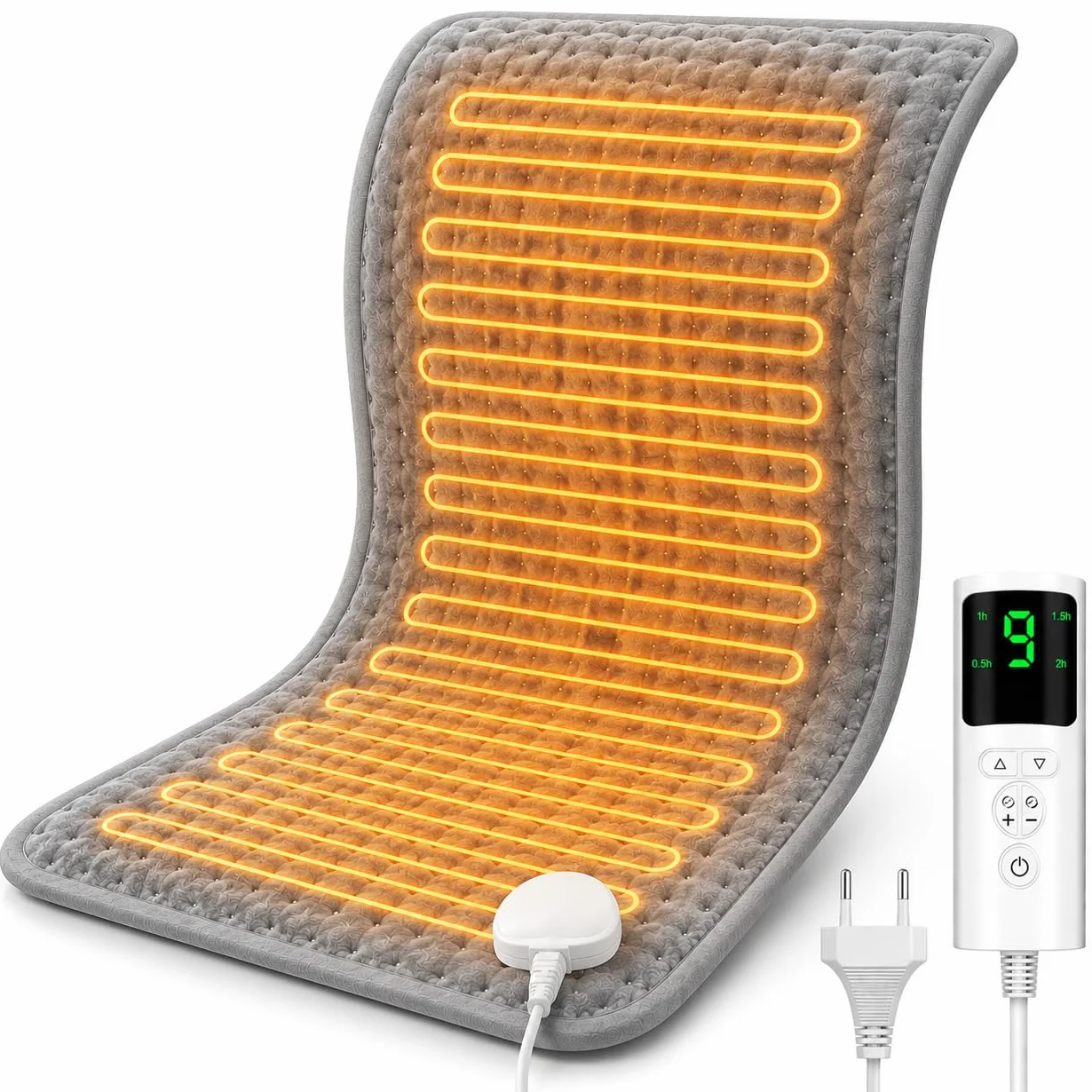 Koc Elektryczny 75W 30x60 cm Regulacja Temperatury 4-Poziomowy Timer Można Prać w Pralce