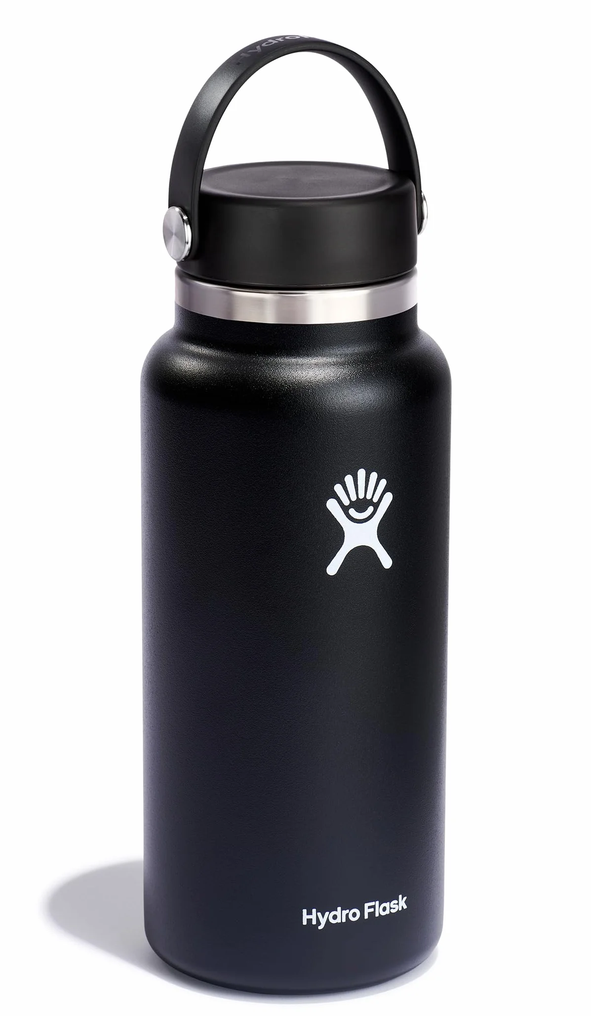 HYDRO FLASK – Butelka na wodę 946 ml (32 oz) – Izolowana próżniowo butelka na wodę ze stali nierdzewnej ze szczelną zakrętką Flex z uchwytem – Bez BPA – Szeroki gwint – Kolor - Black