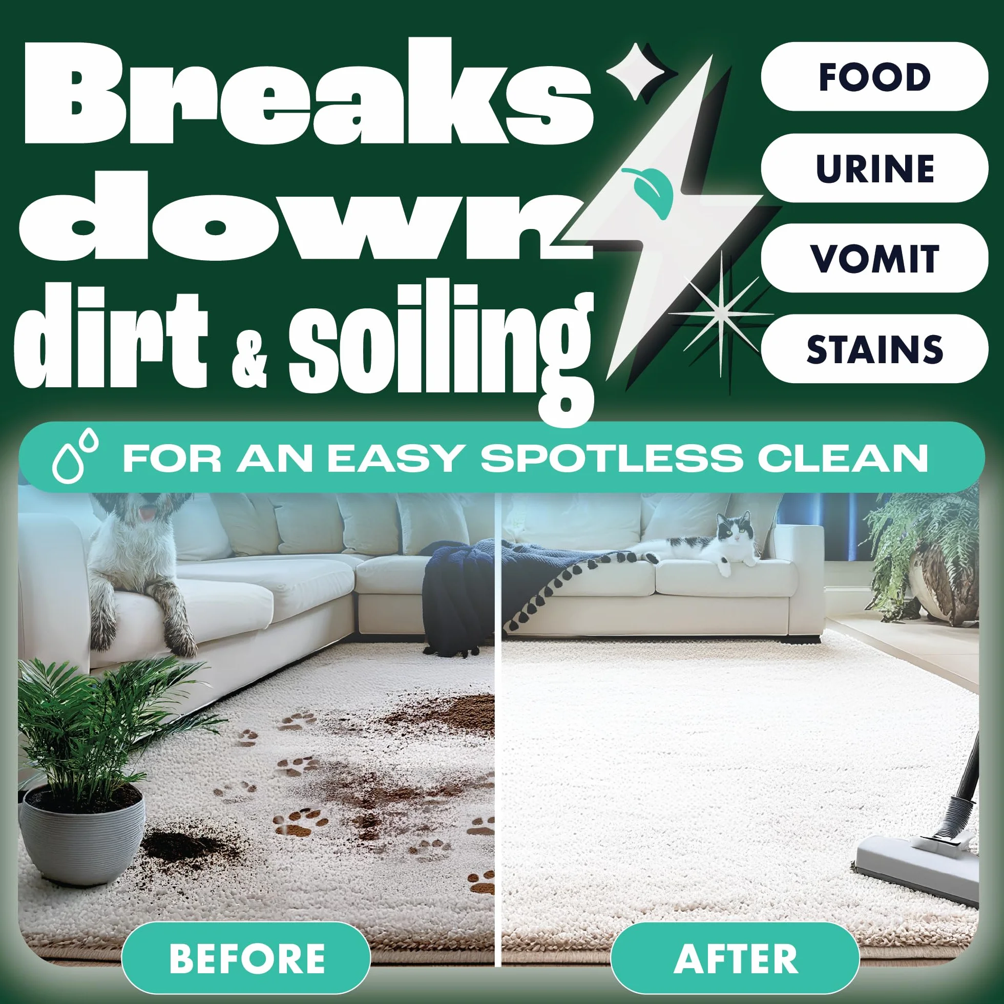 Dirtbusters Szampon do czyszczenia dywanów, środek czyszczący Clean & Protect z ochroną przed plamami i oczyszczeniem zapachów (5 l)
