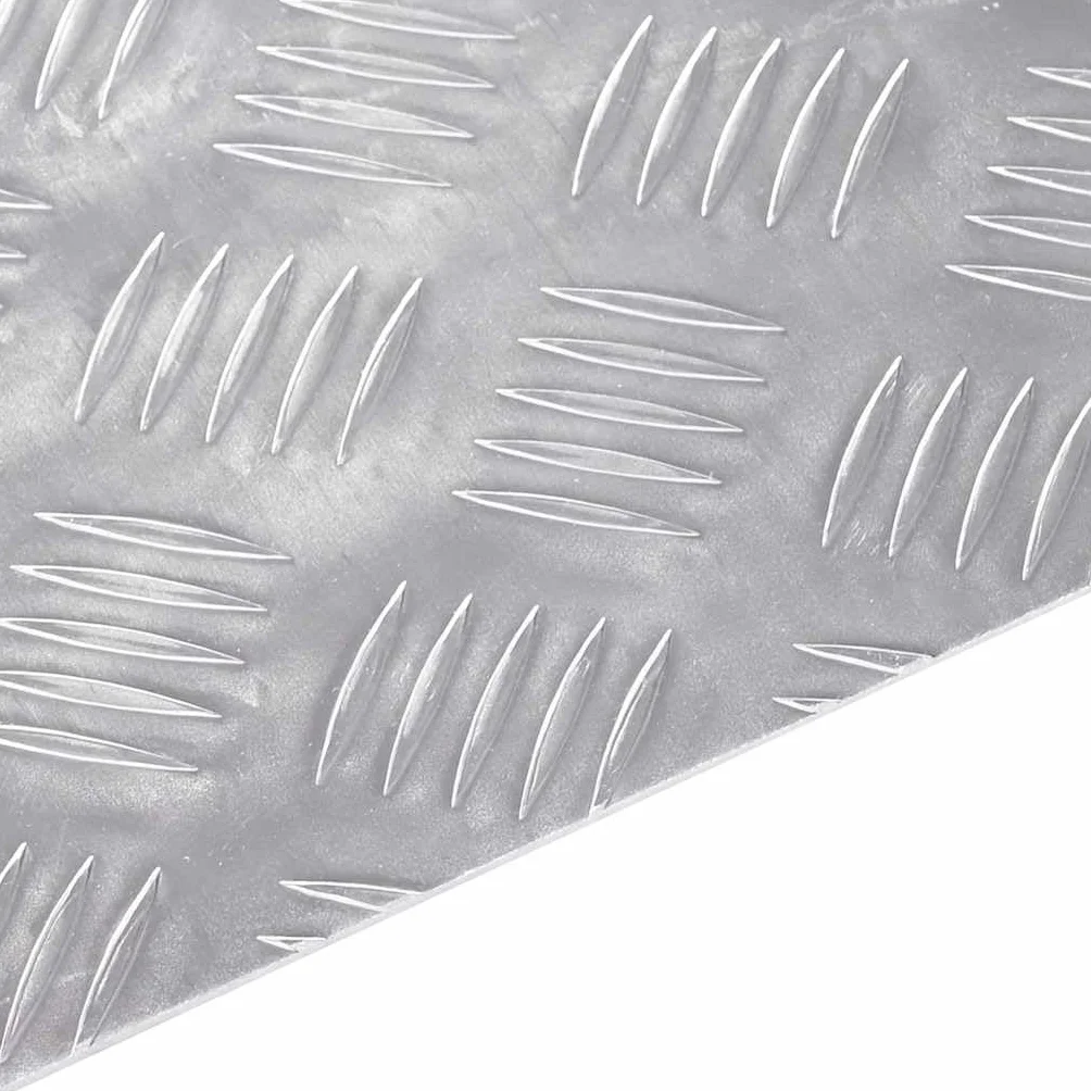 Aluminiowe stopnie schodowe, prostokątne, zestaw 4 szt., srebrne, 75 x 25 cm, antypoślizgowe, trwałe, do użytku wewnątrz i na zewnątrz, ochrona, bezpieczeństwo, łatwe czyszczenie