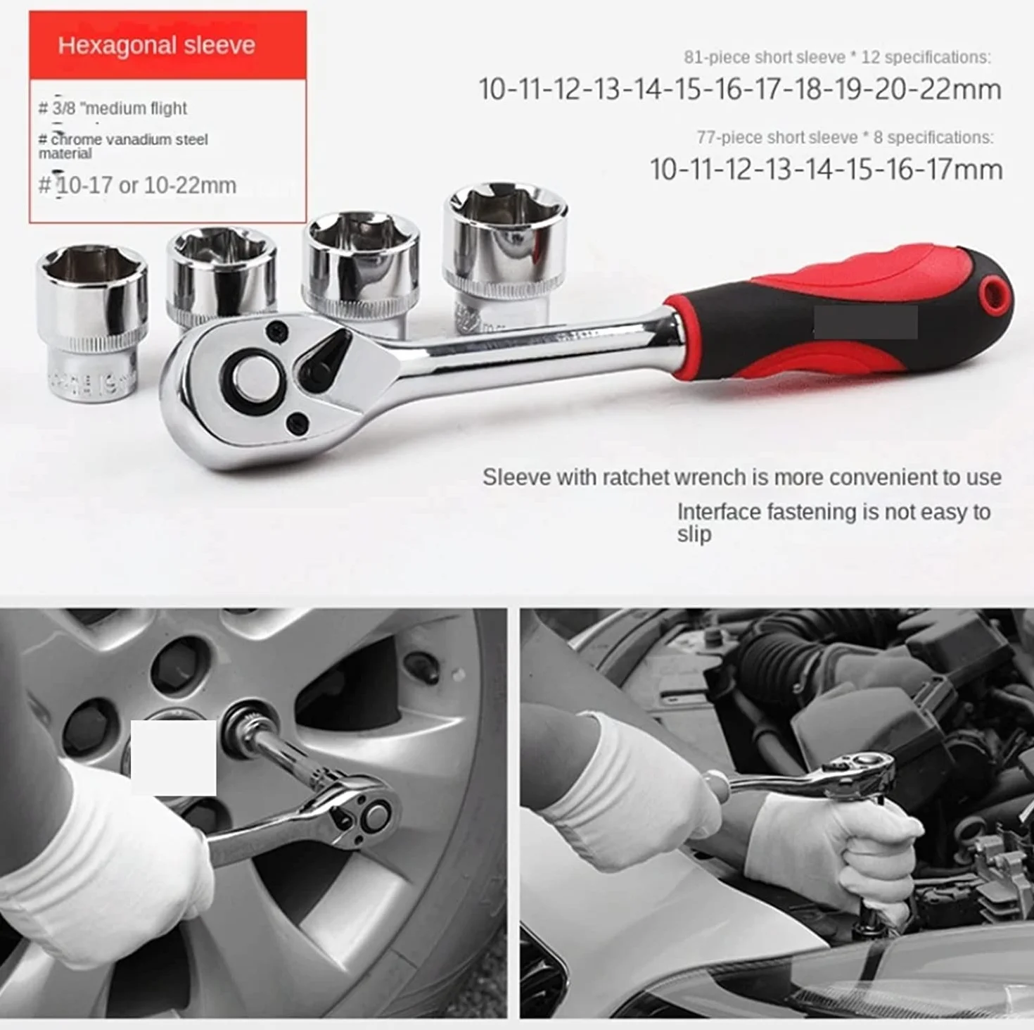Narzędzie do naprawy samochodu klucz dynamometryczny z grzechotką klucz śrubokręt zestaw gniazd Combo zestaw narzędzi rower narzędzie do naprawy samochodów mechanik