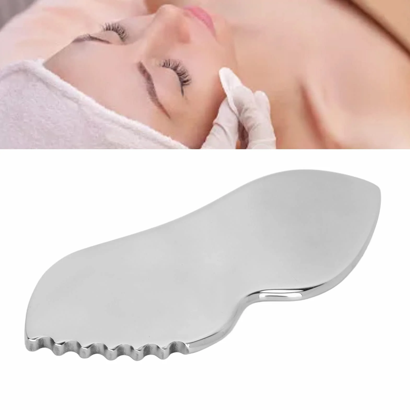 Gua Sha Deska do Masażu ze Stali Nierdzewnej 304 Narzędzie do Łagodzenia Bólu Tkanek Miękkich