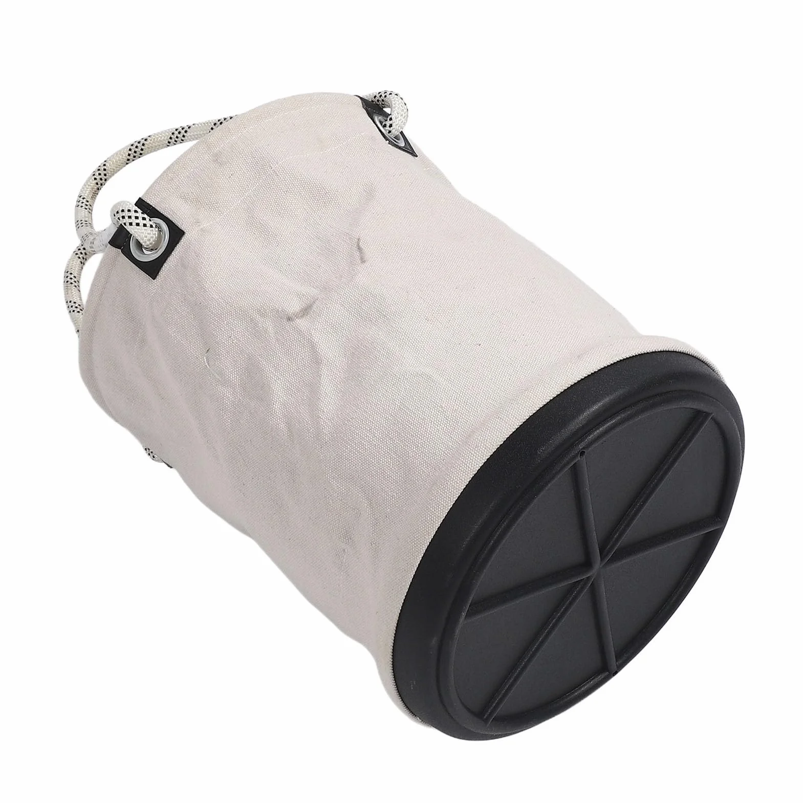 LICAEVEY Wiadro Płócienne 40x30 Cm, Obciążenie 30 Kg, Wytrzymały Organizer na Narzędzia z Plastikowym Dnem, Składany Schowek na budowę (WHITE)